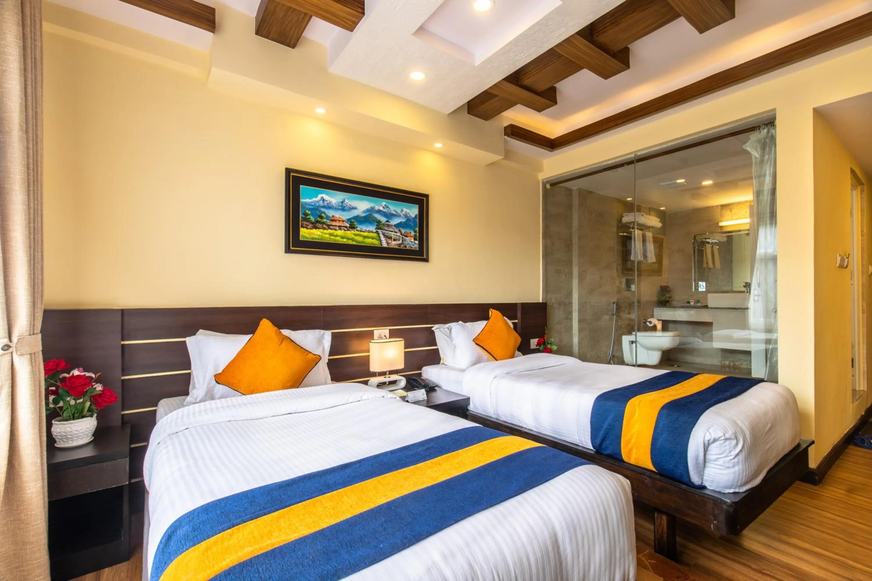 Bed in Norbulinka Boutique Hotel