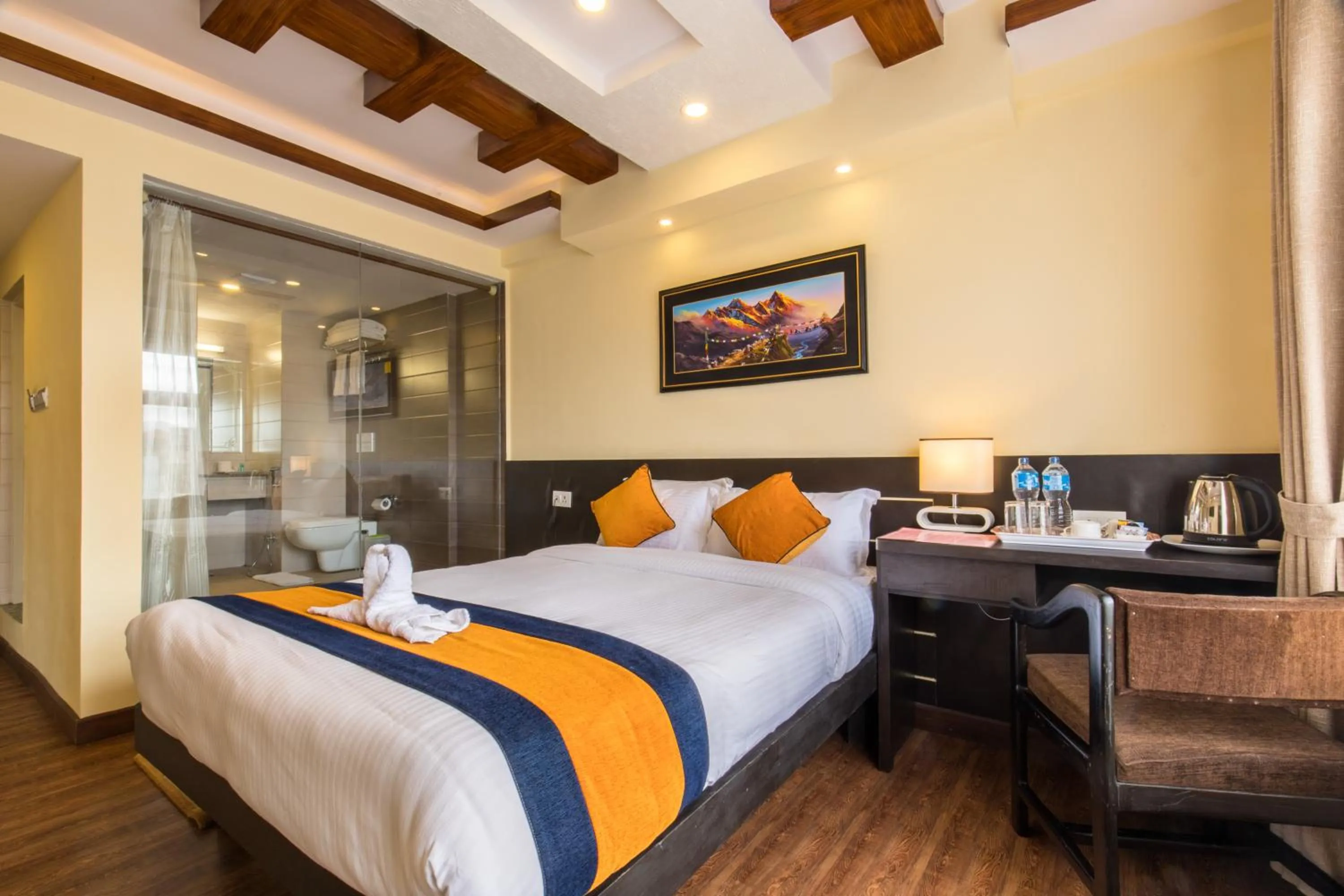 Bed in Norbulinka Boutique Hotel