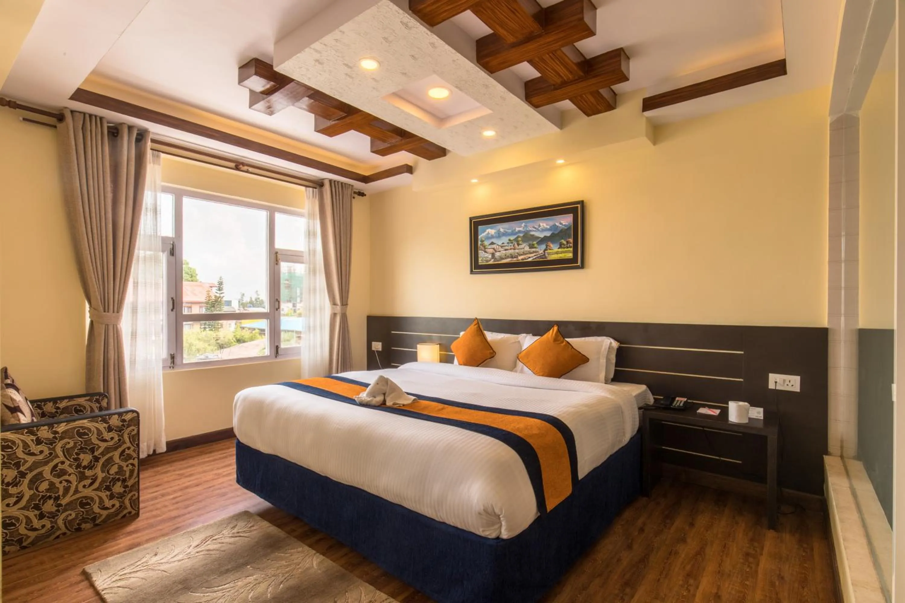 Bed in Norbulinka Boutique Hotel