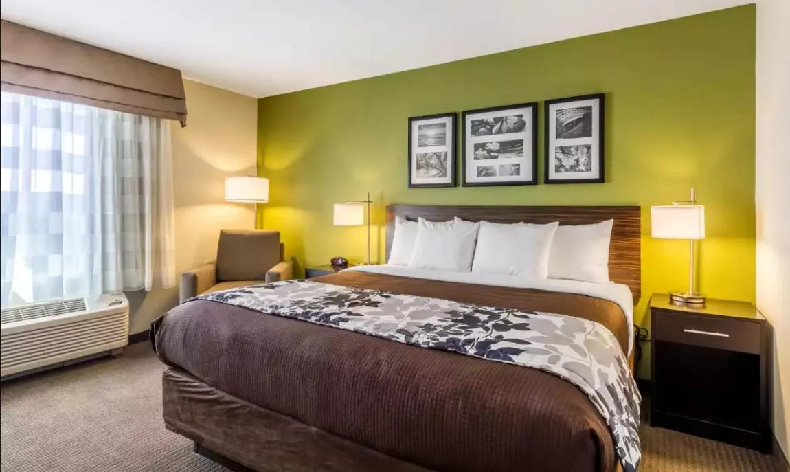 Bed in Sleep Inn & Suites