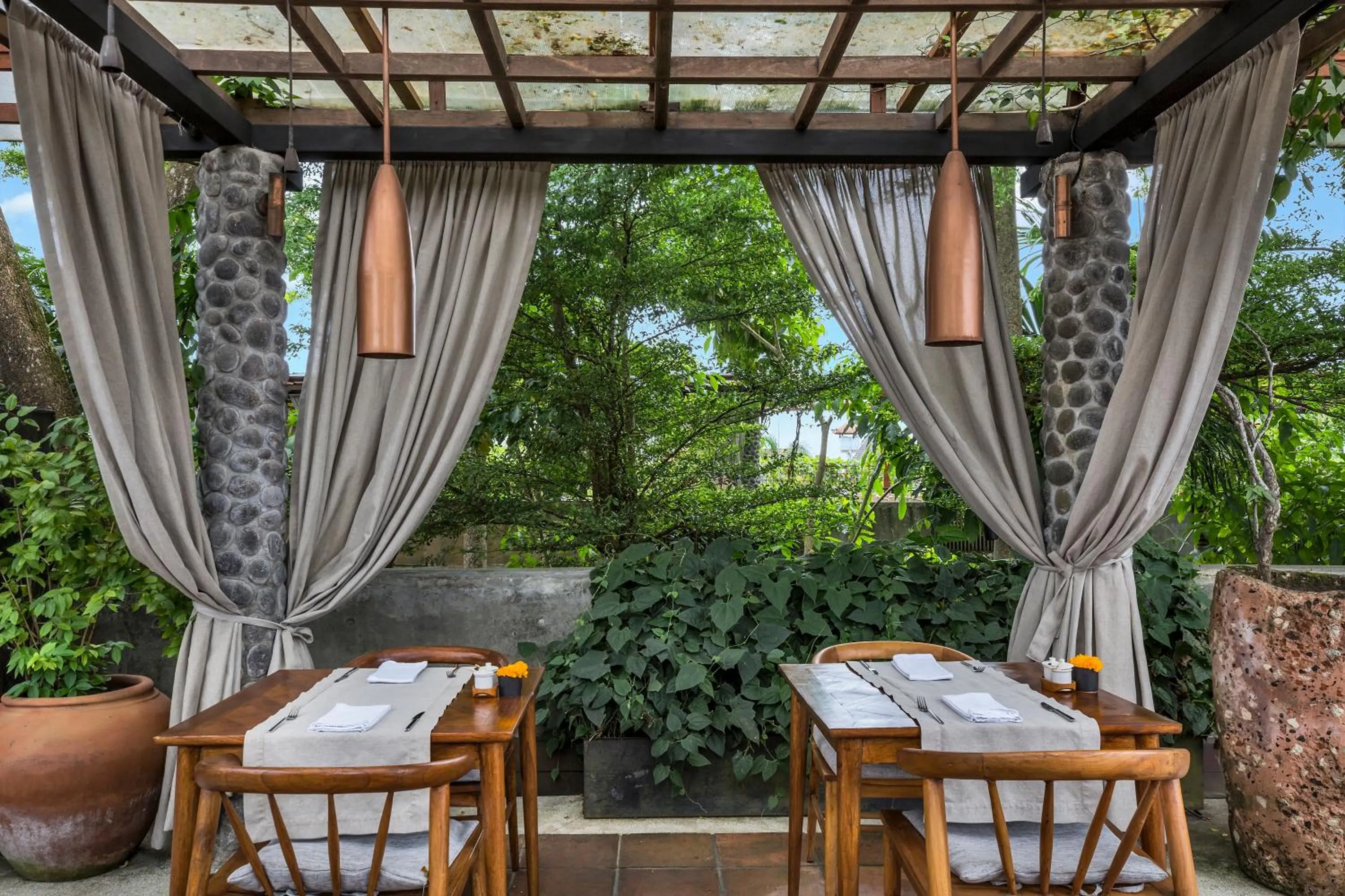 Dining area in Bisma Eight Ubud