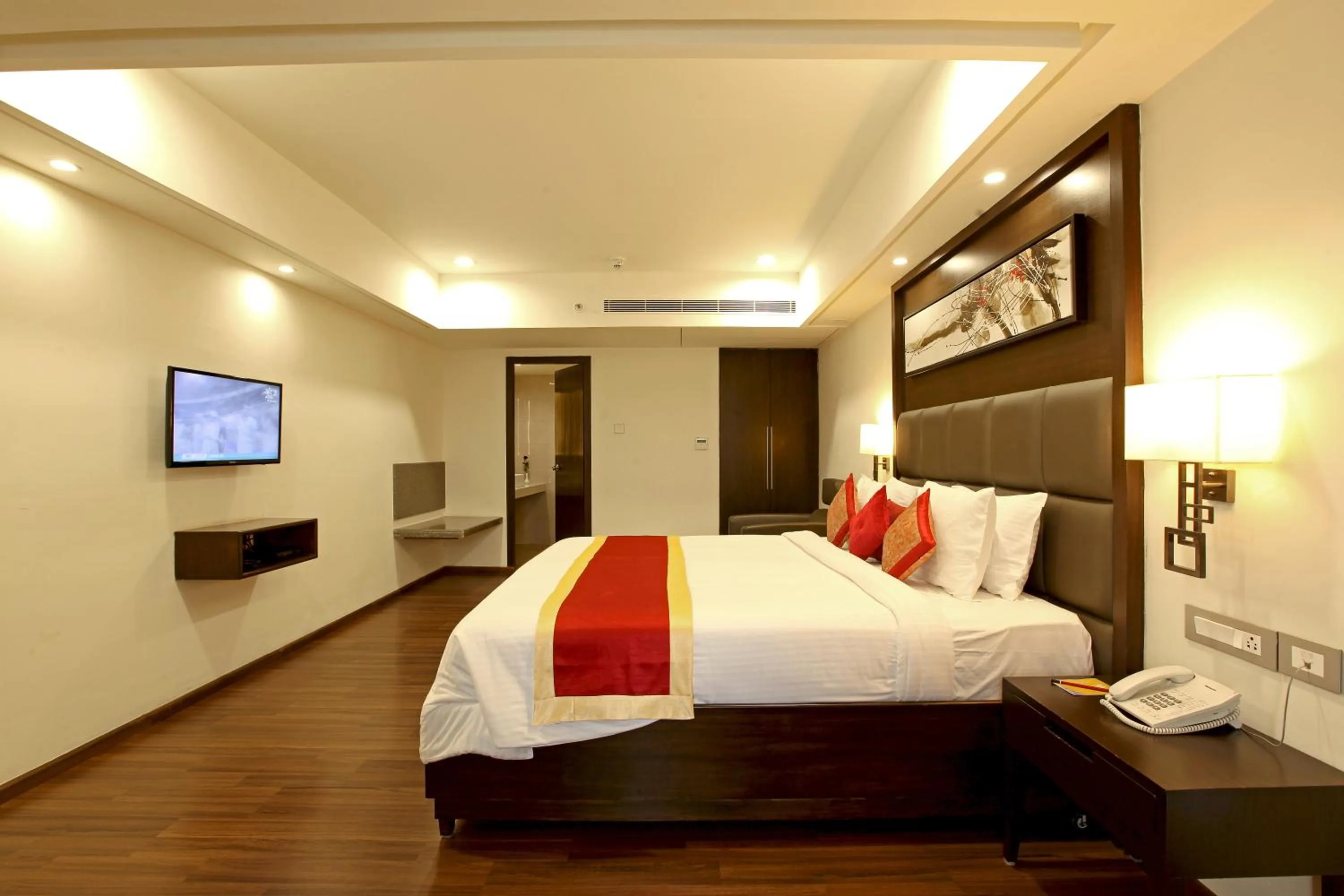 Bed in Goutham Grand Hotel