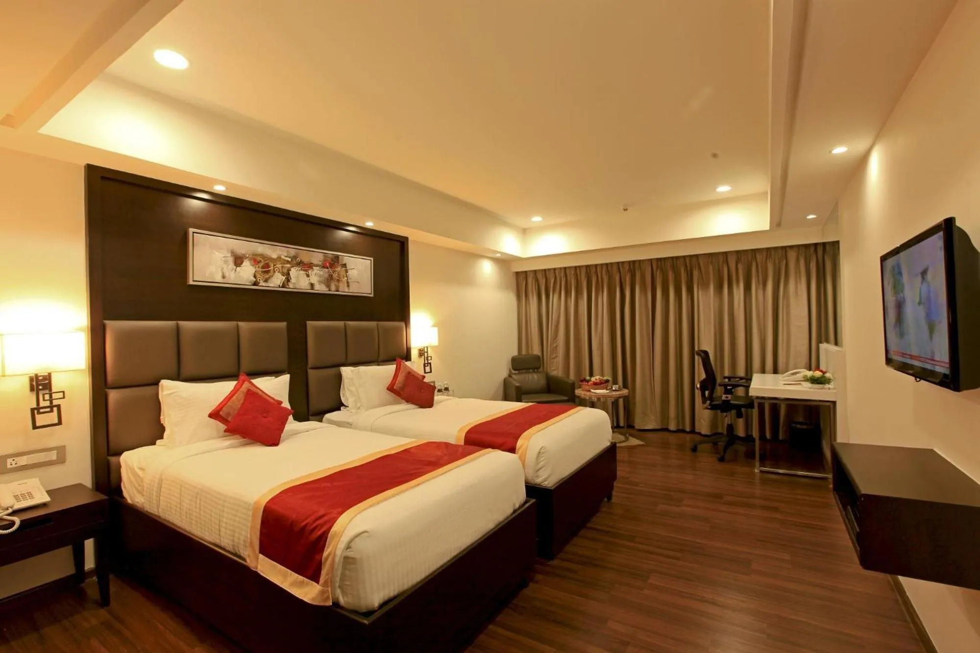 Bed in Goutham Grand Hotel