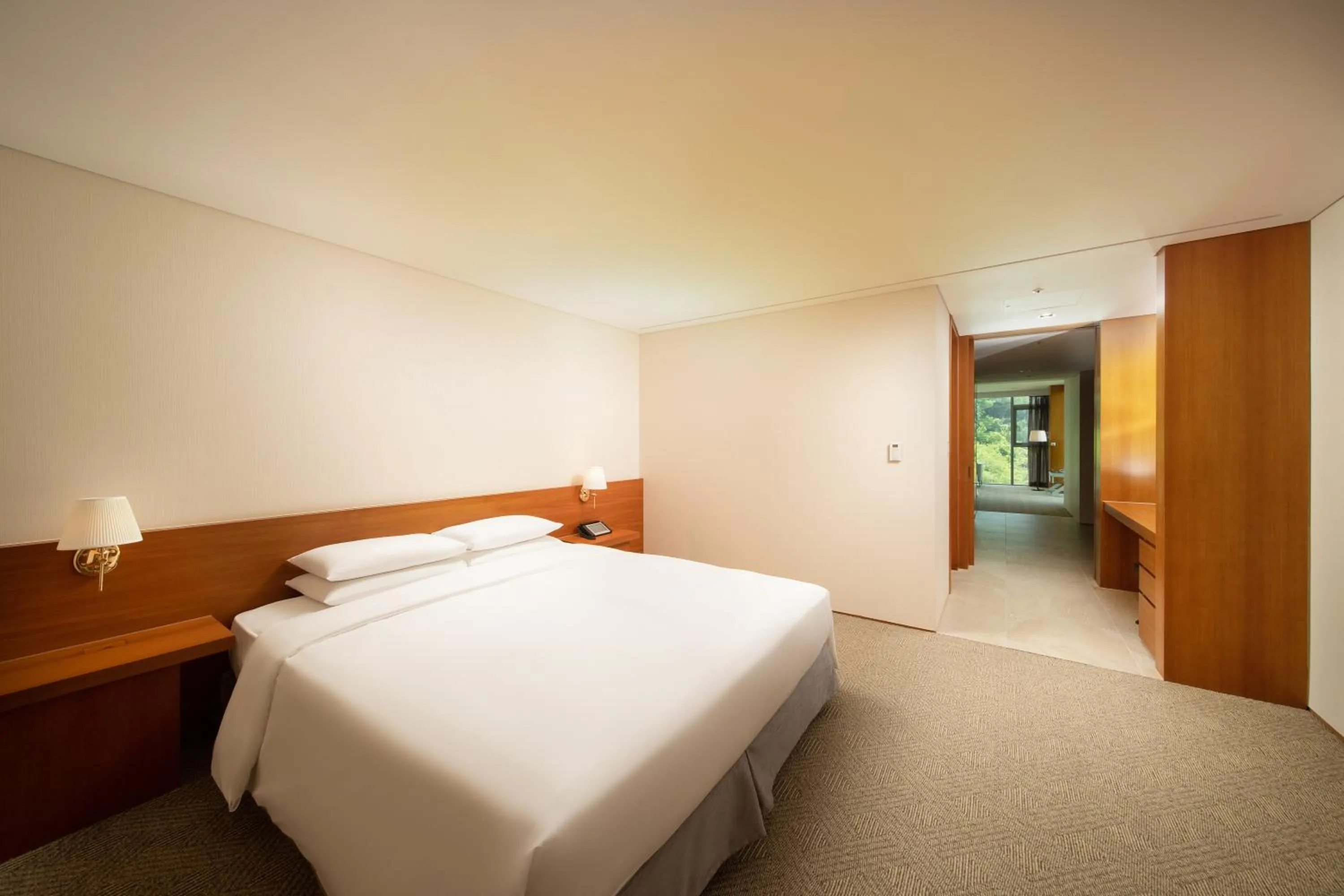 Bed in WE Hotel Jeju