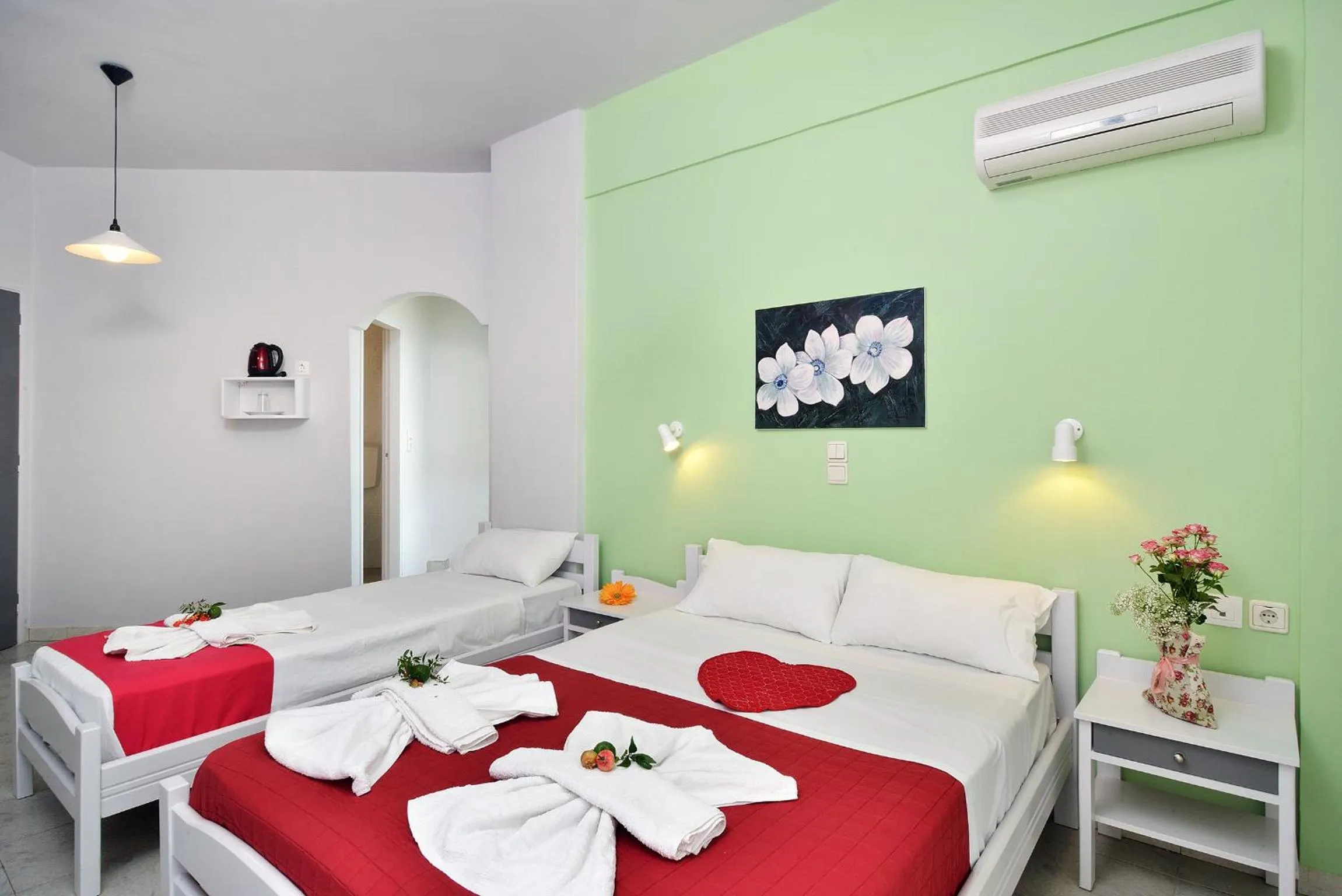 Bed in Nereides Hotel