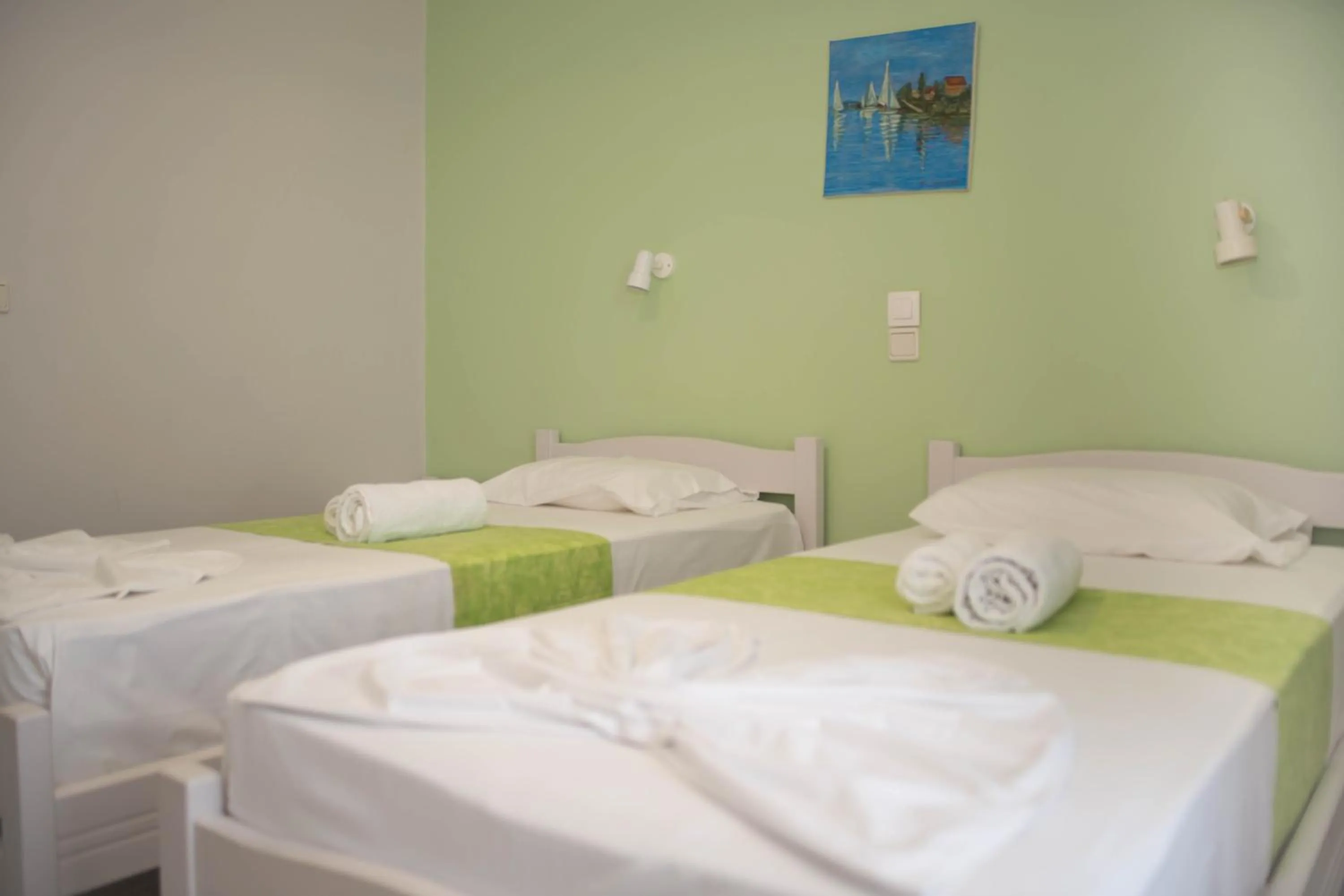 Bed in Nereides Hotel