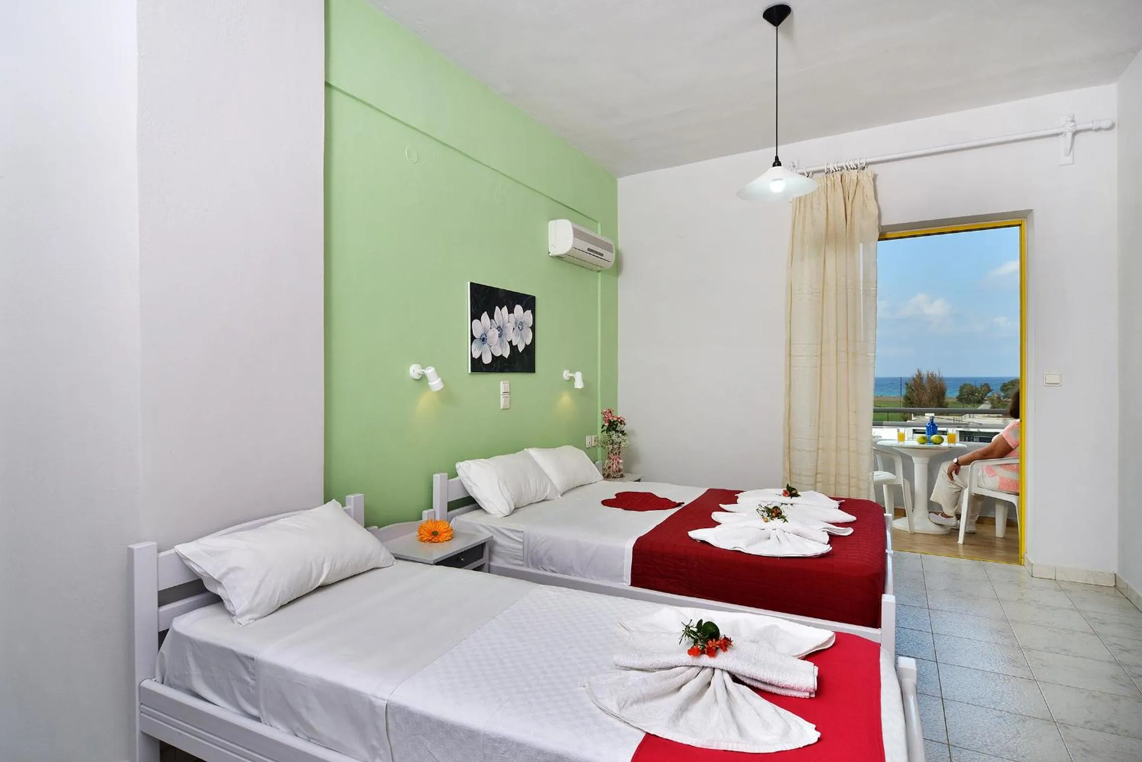 Bed in Nereides Hotel