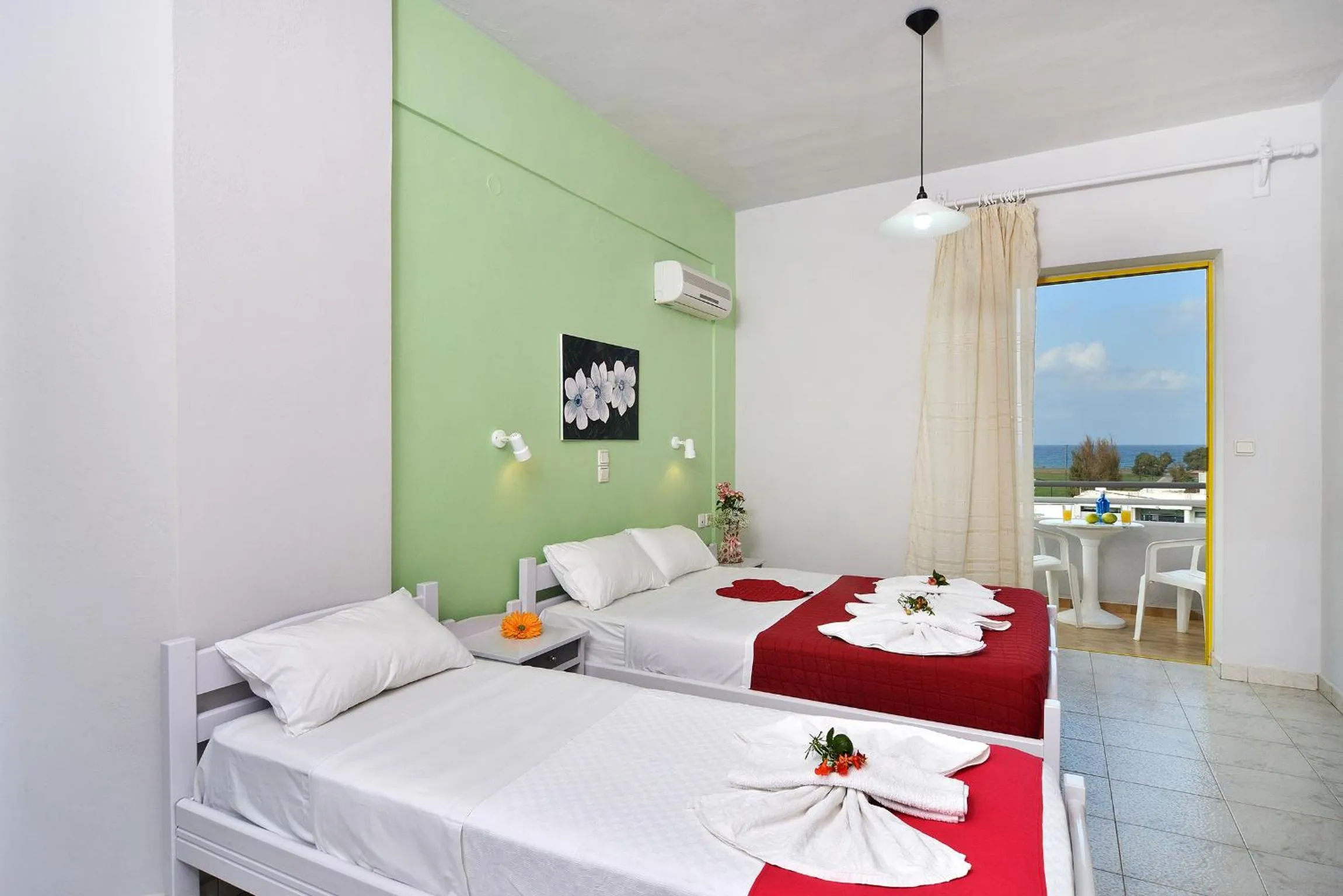 Bed in Nereides Hotel