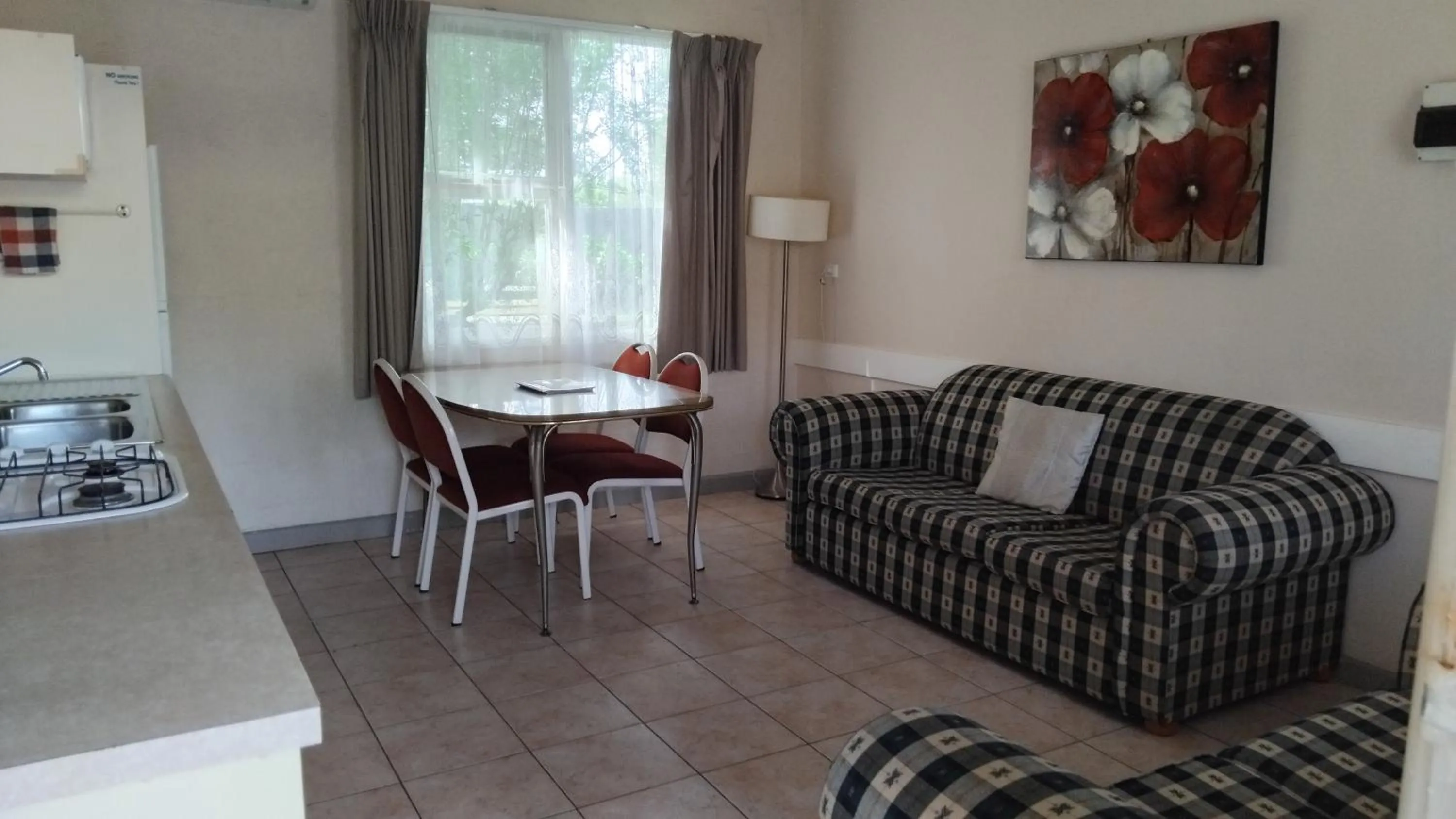 Living room in Lakes Entrance Holiday Units