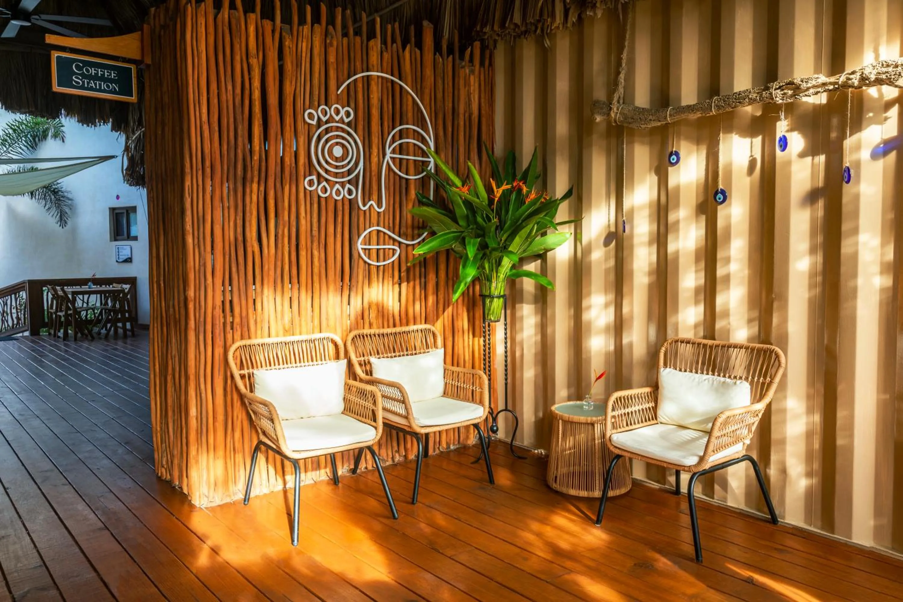 Seating area in Kalimera Beach Hotel