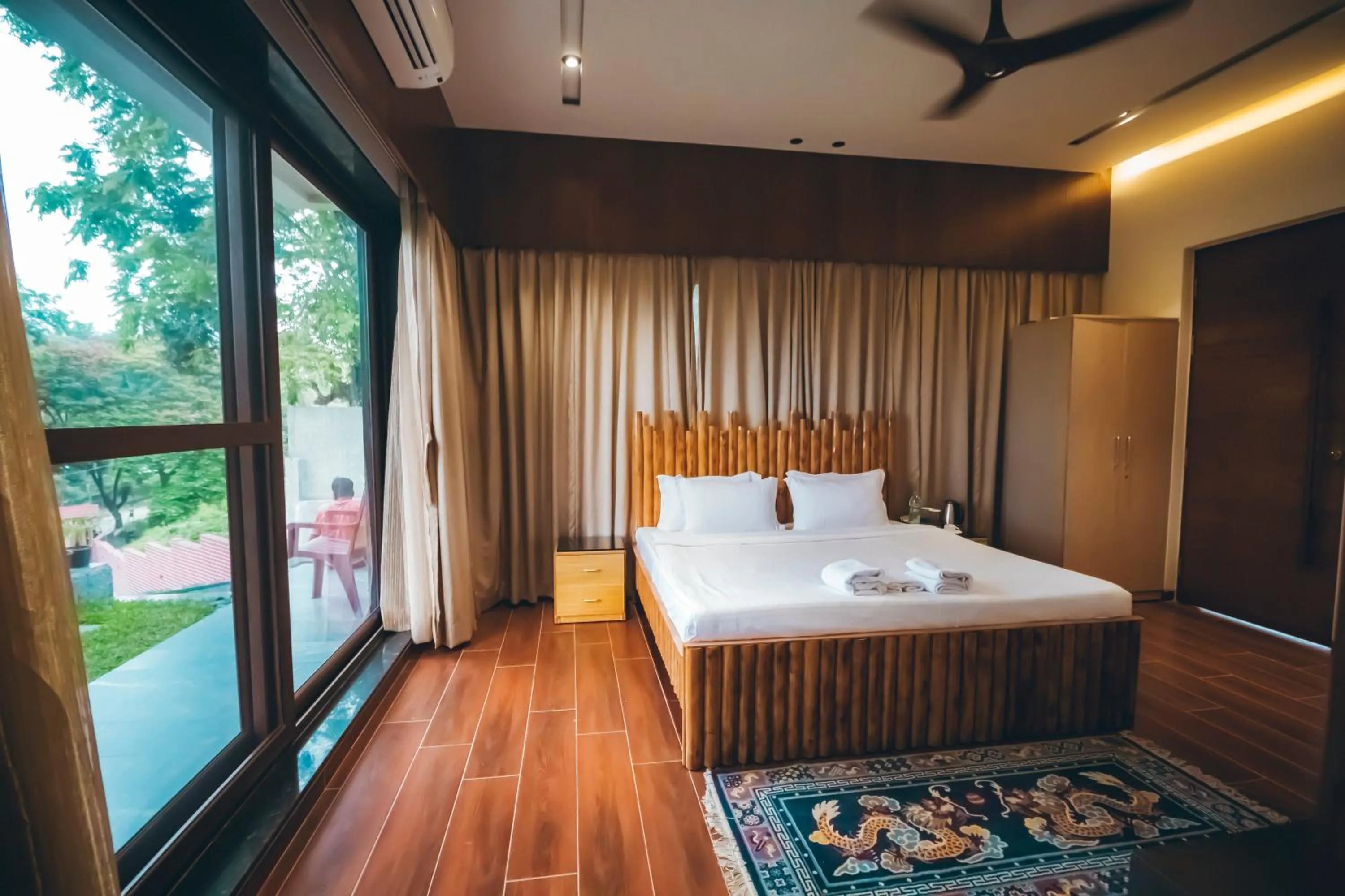 Bed in Red River Bungalow