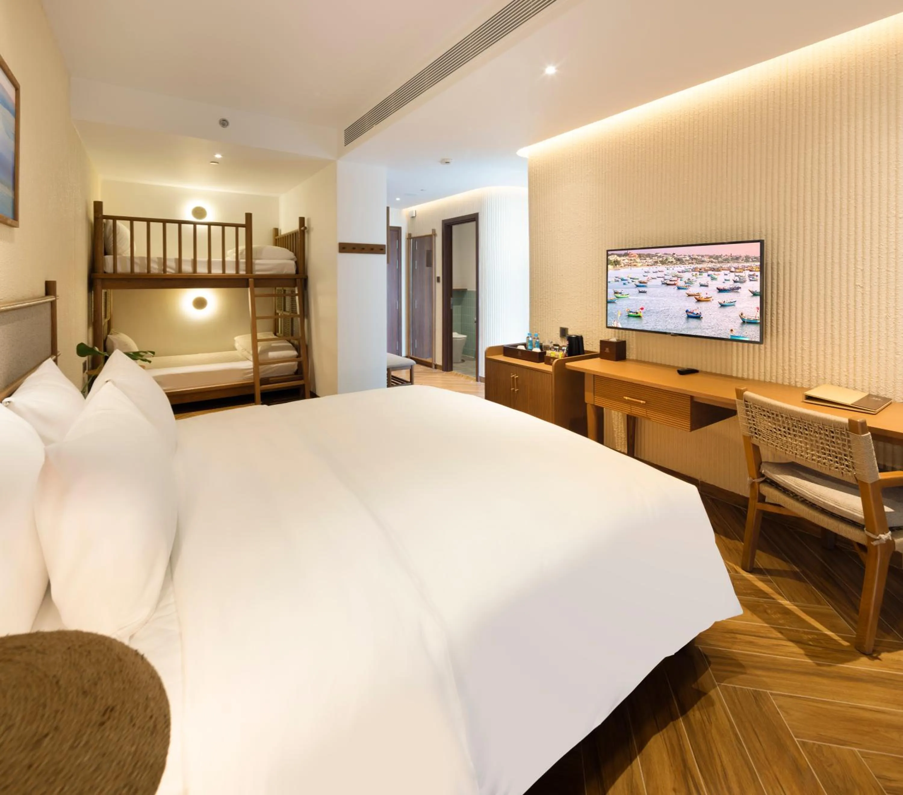 Bed in Iconic Long Hai Hotel