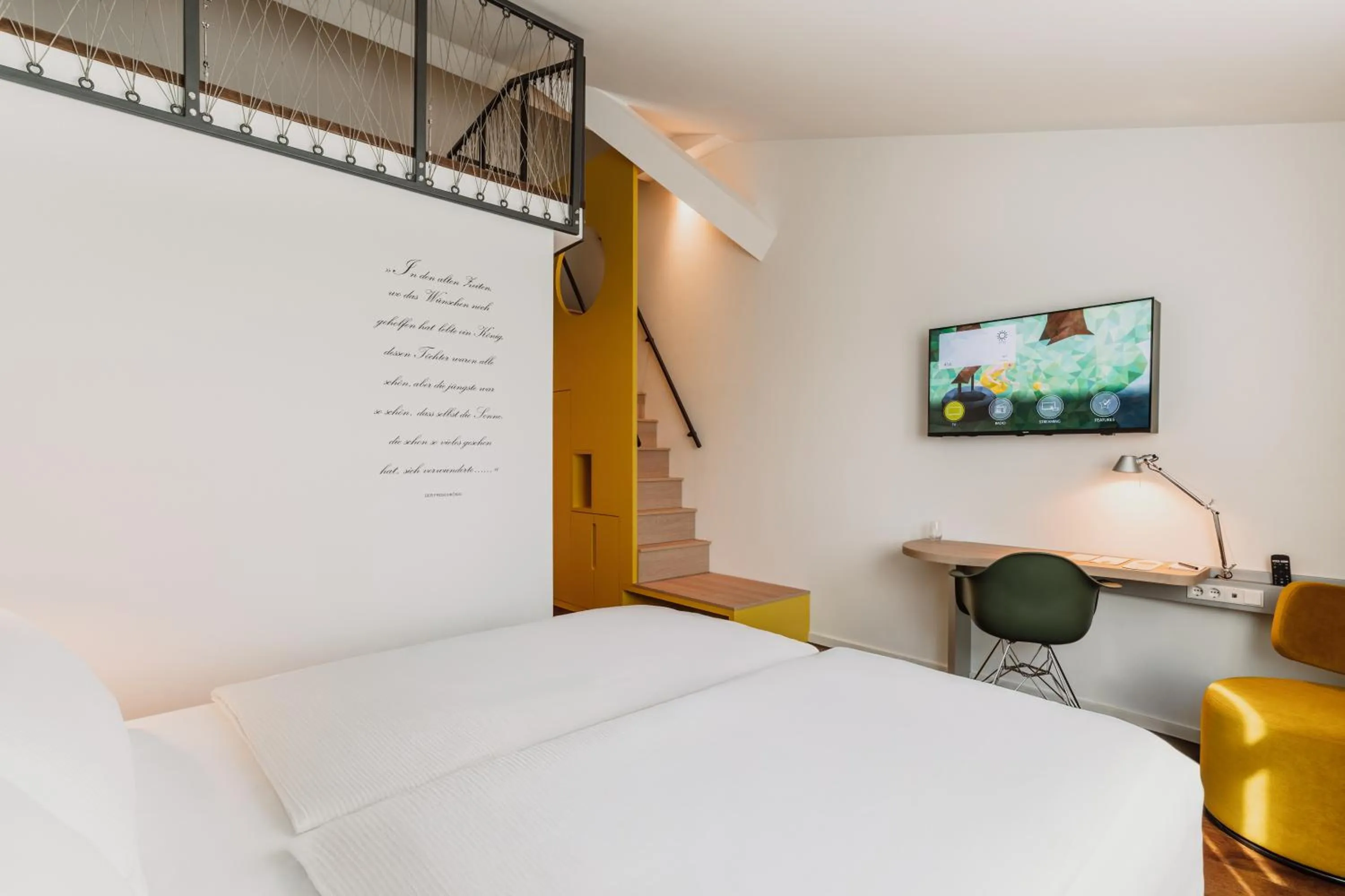 Bed in Grimms Hotel Hanau