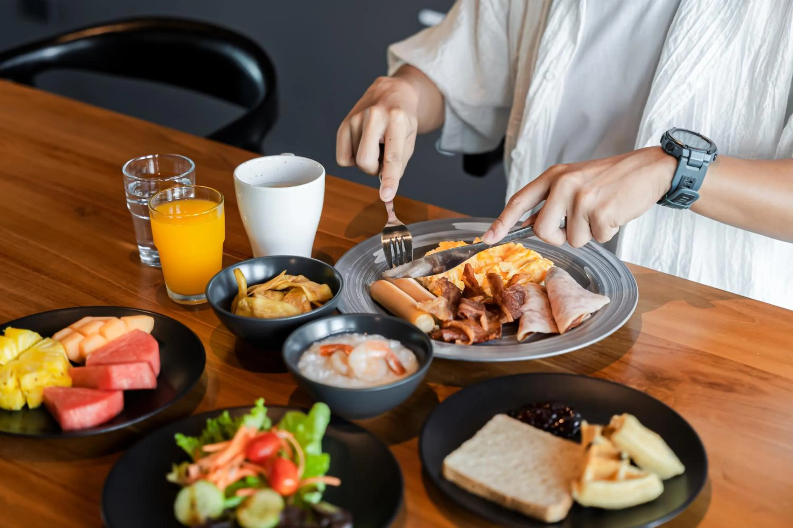 Breakfast in Blu Monkey Hub and Hotel Laguna, Bangtao Phuket
