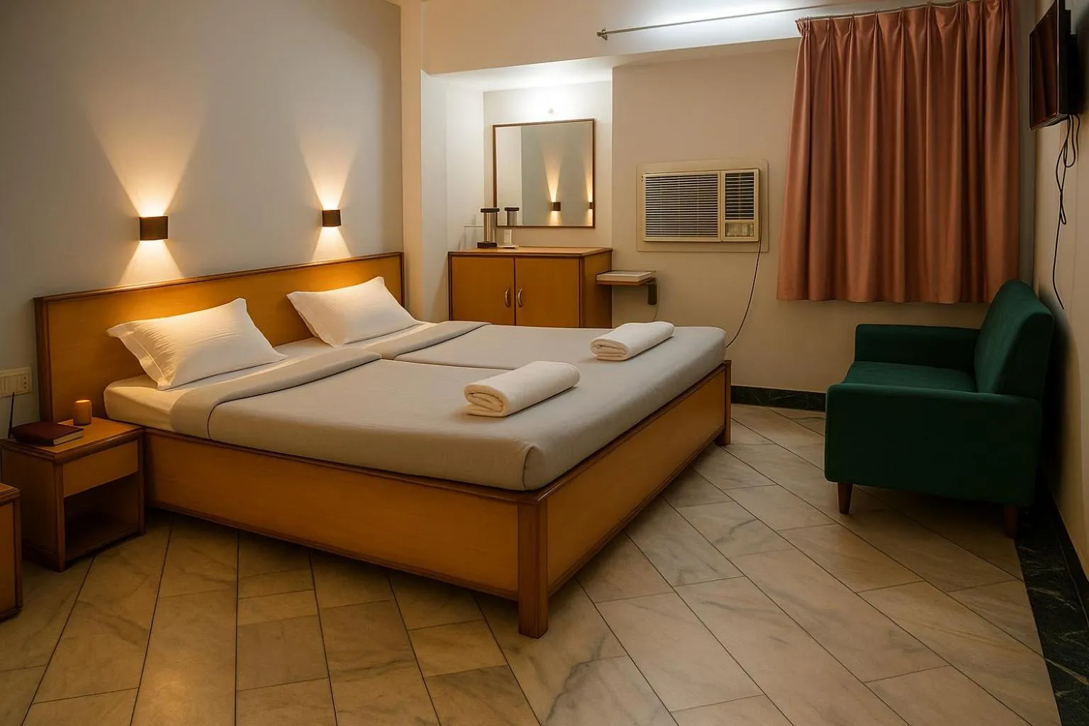 Bed in Subhash Hotel