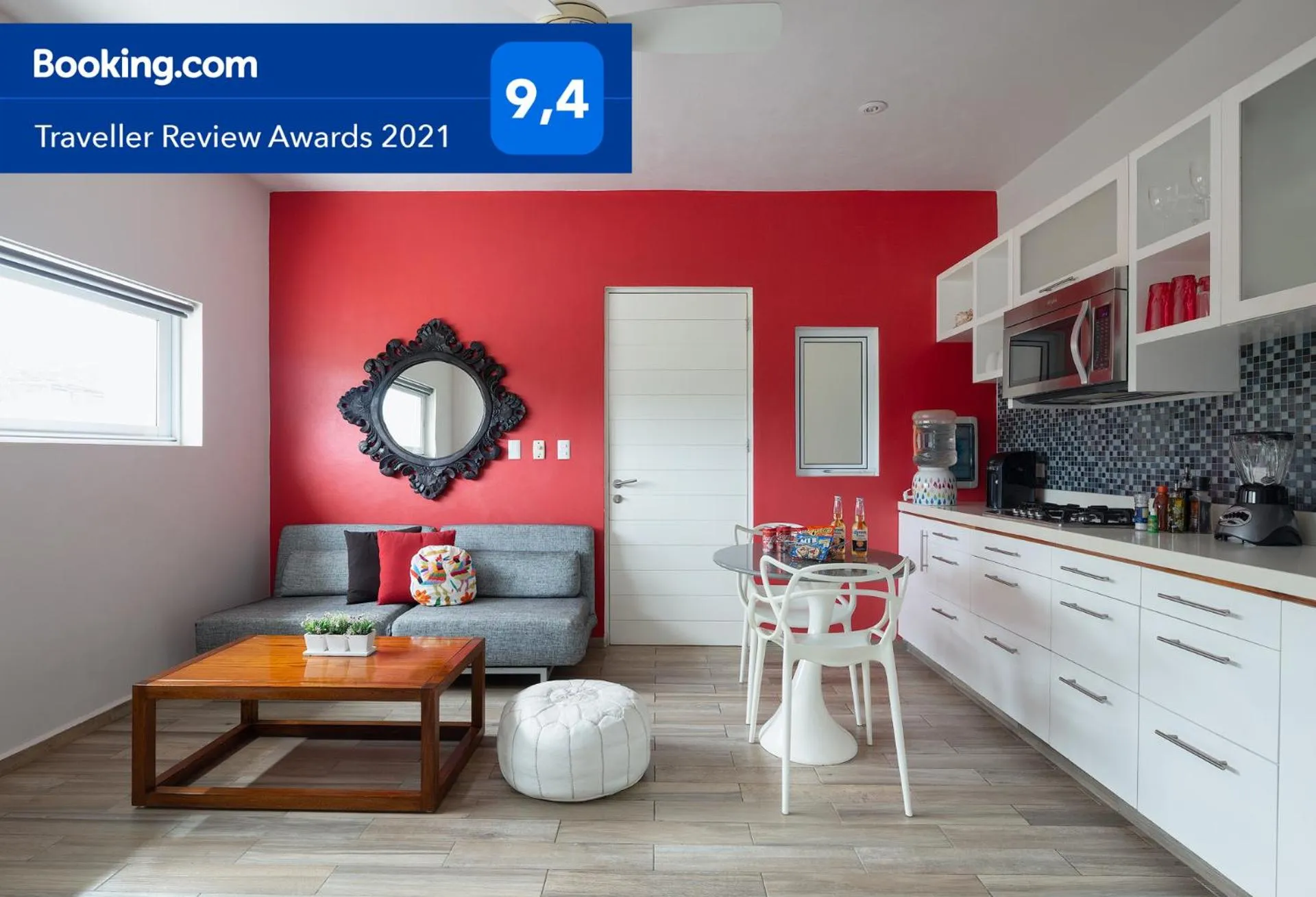 Kitchen or kitchenette in Azura Boutique Hotel