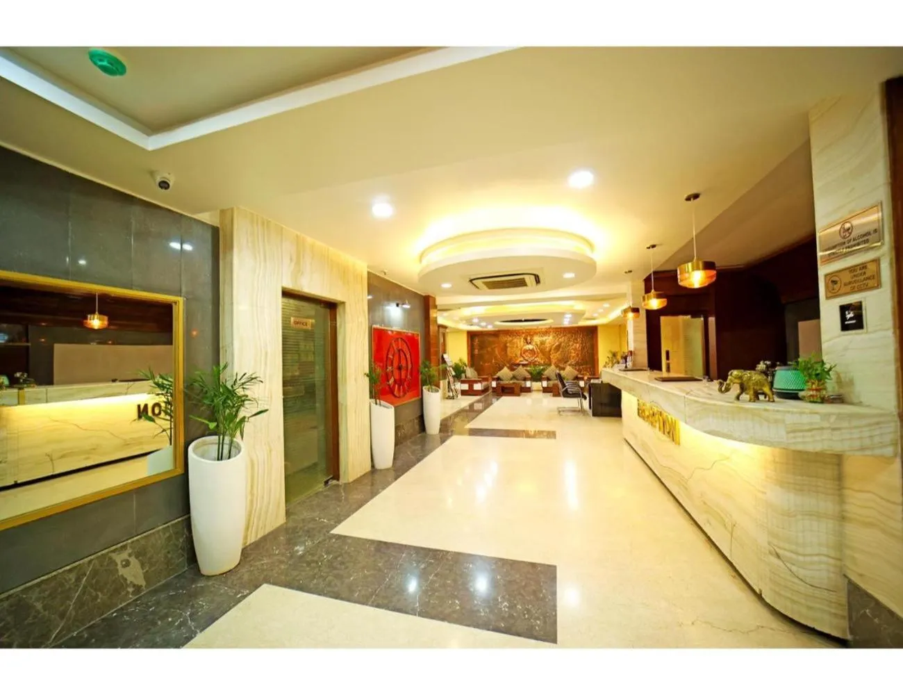 Lobby or reception in The Red Velvet Hotel Samarpan, Patna