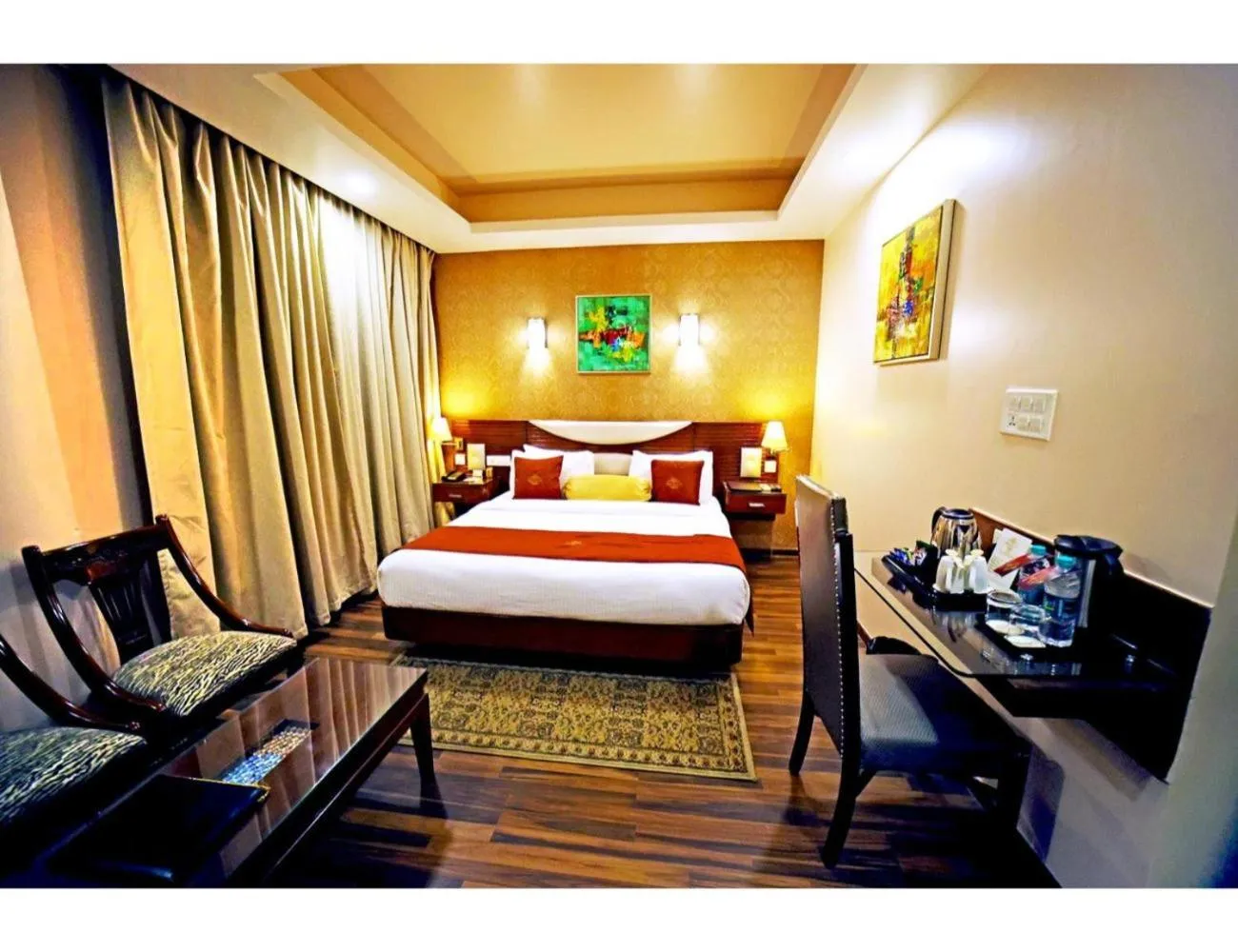 Bed in The Red Velvet Hotel Samarpan, Patna