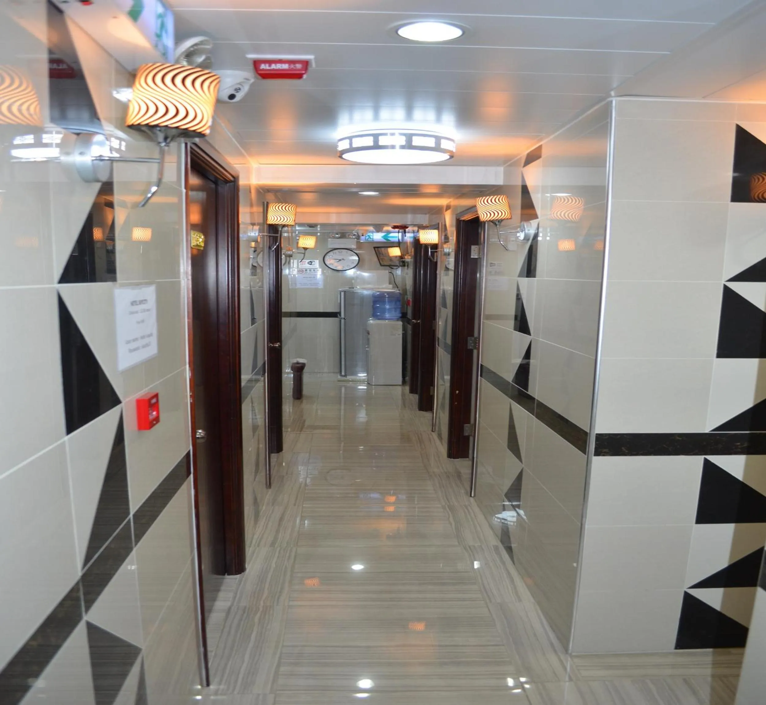 Decorative detail in Skycity Hostel