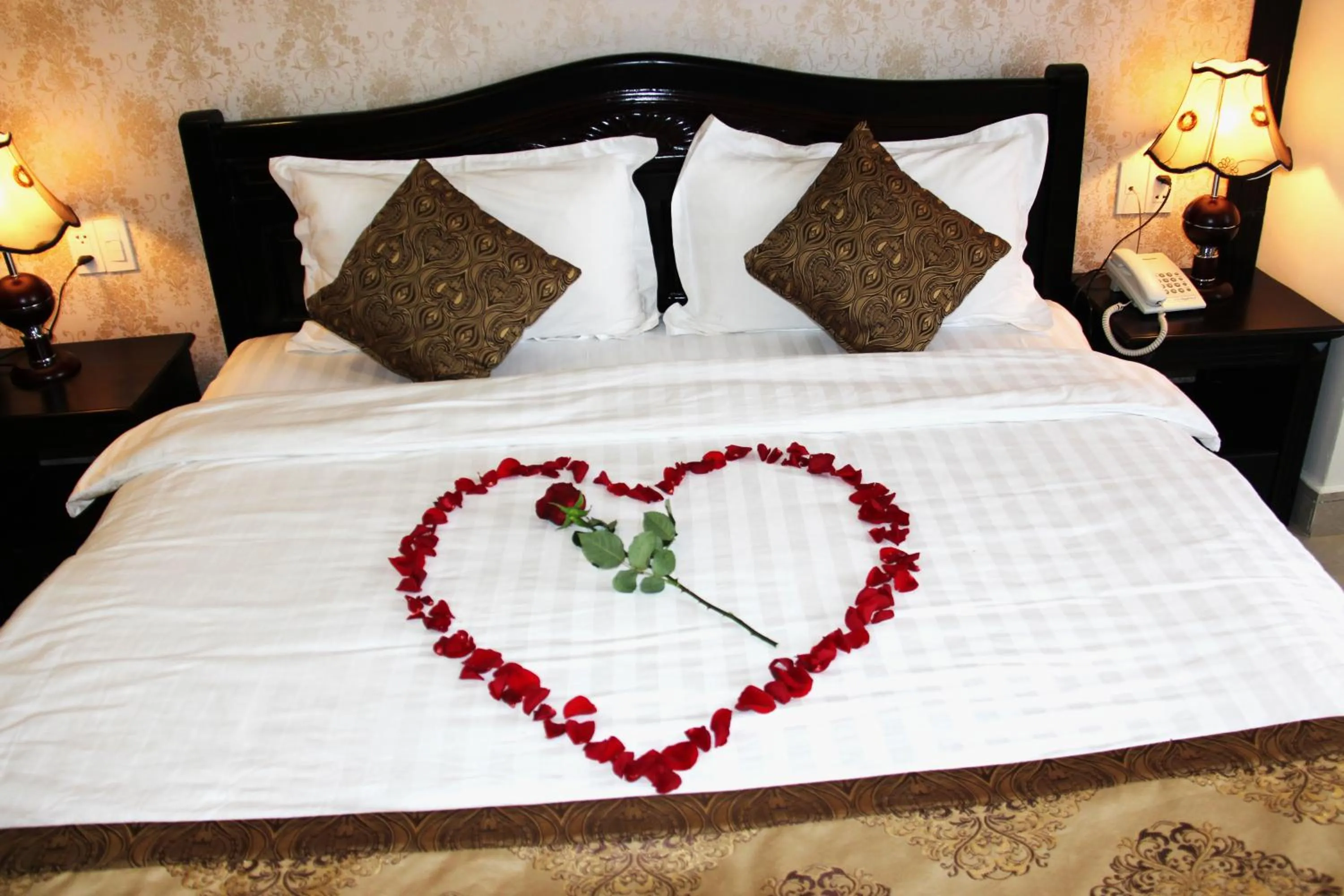 Bed in Royal Dalat Hotel