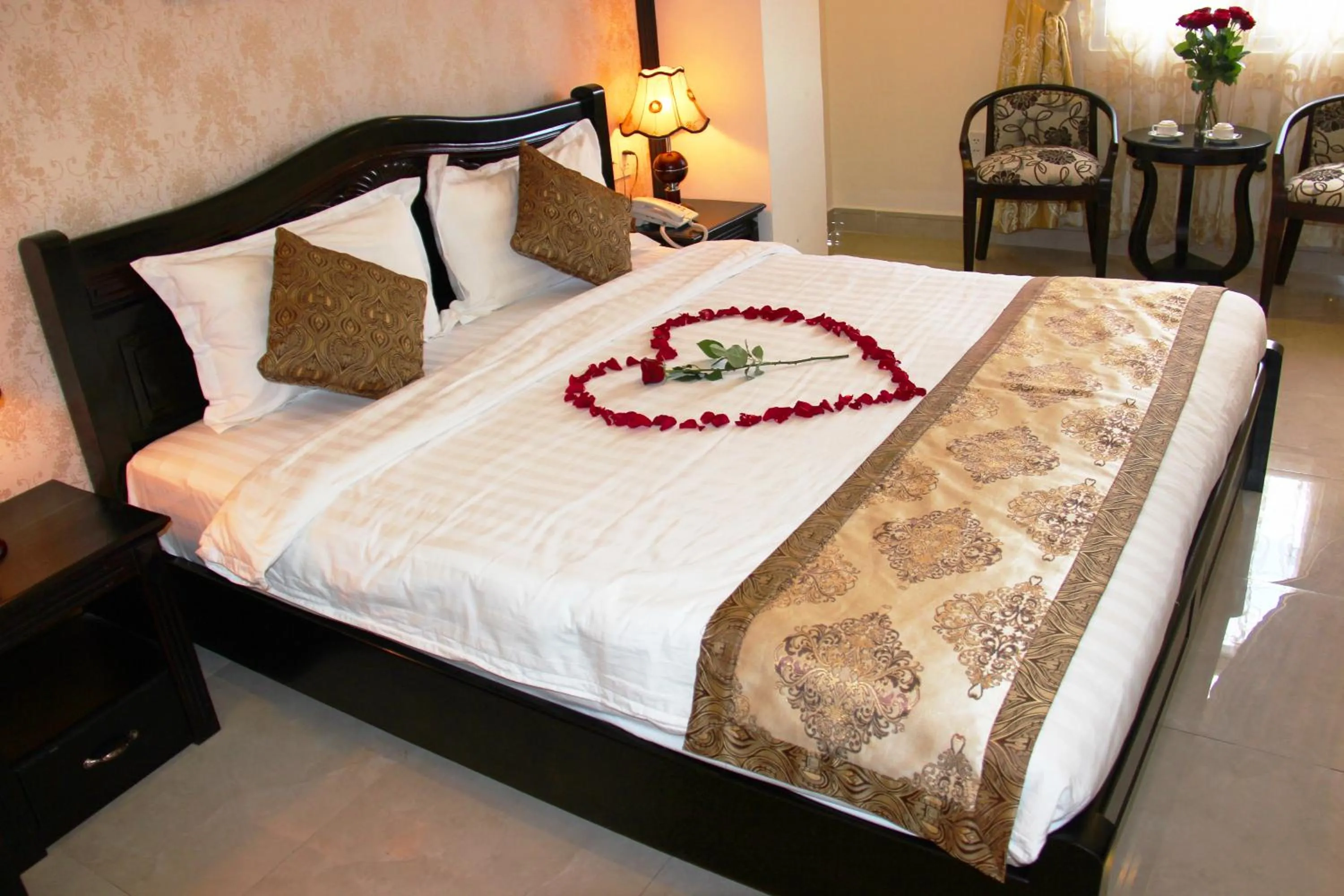 Bed in Royal Dalat Hotel