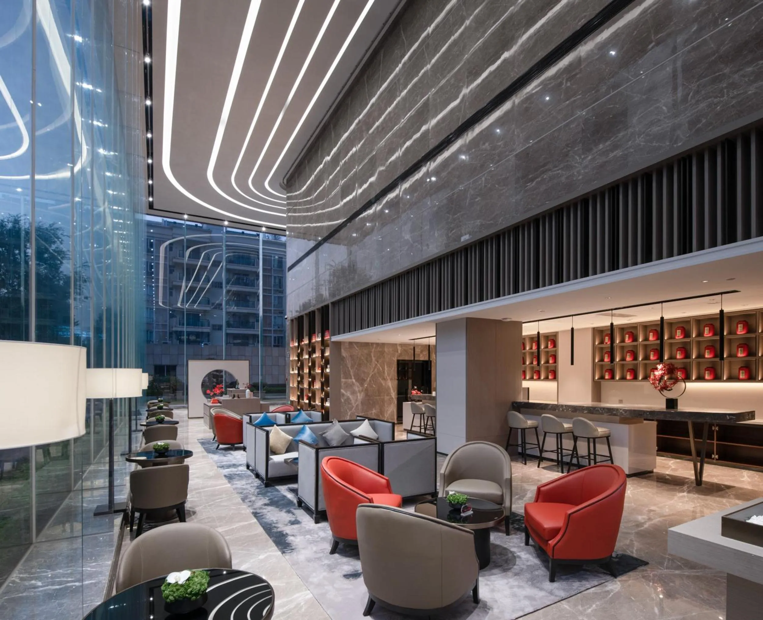 Lobby or reception in ECHENG Hotel, Nanning Wanda Plaza Convention and Exhibition Center