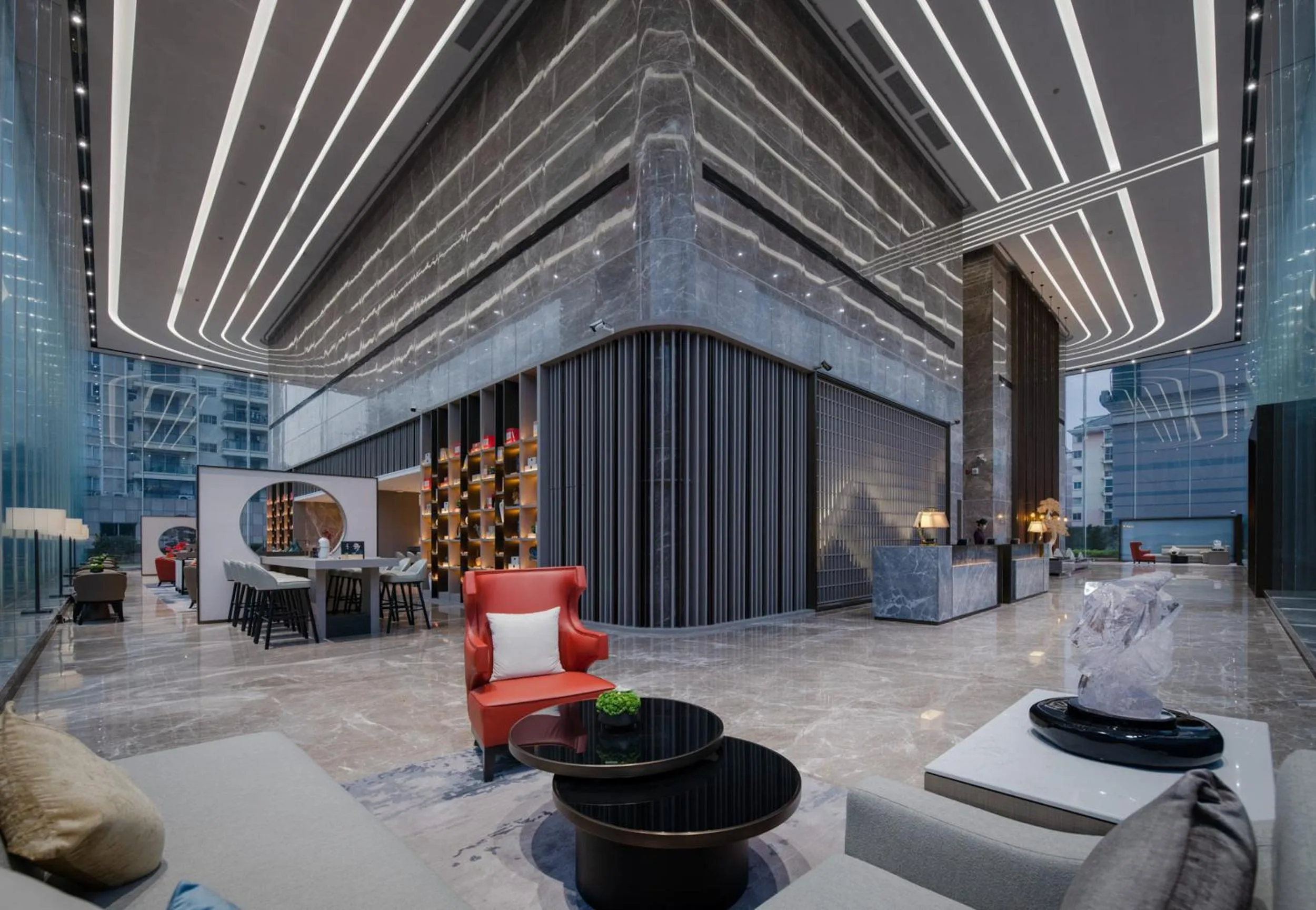 Lobby or reception in ECHENG Hotel, Nanning Wanda Plaza Convention and Exhibition Center