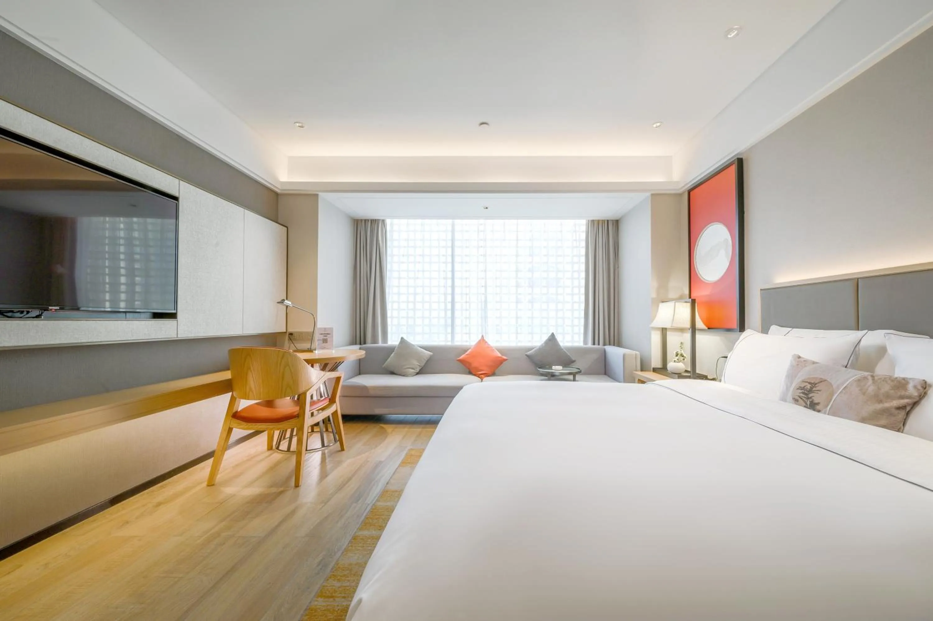 Bed in ECHENG Hotel, Nanning Wanda Plaza Convention and Exhibition Center