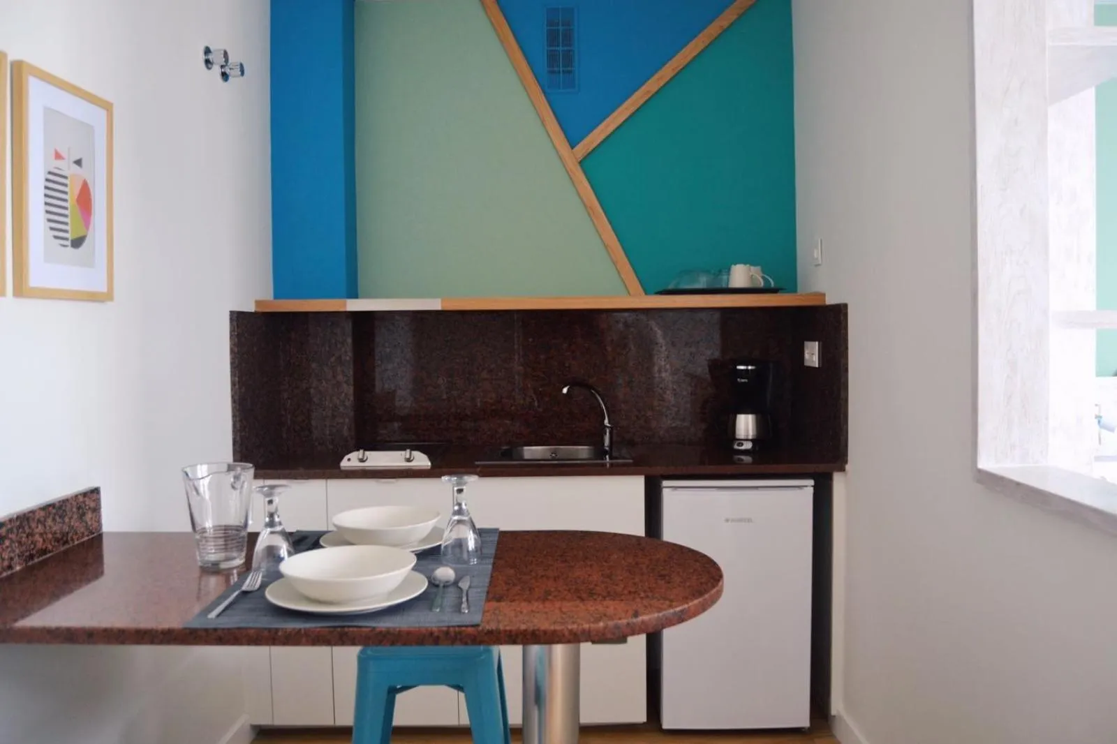 Kitchen or kitchenette in ApartHotel Idafe