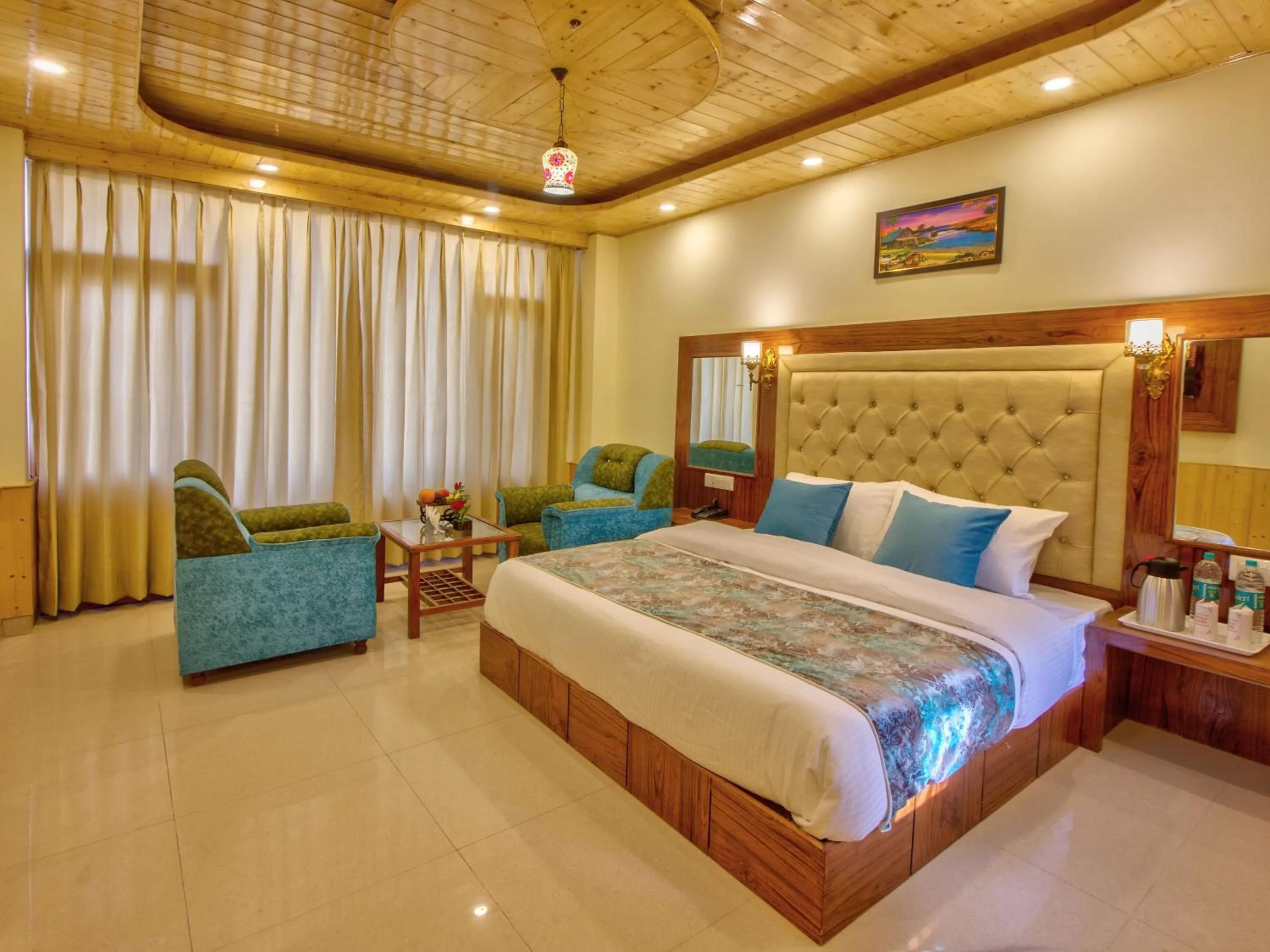 Bedroom, Bed in Swastik Grand Manali