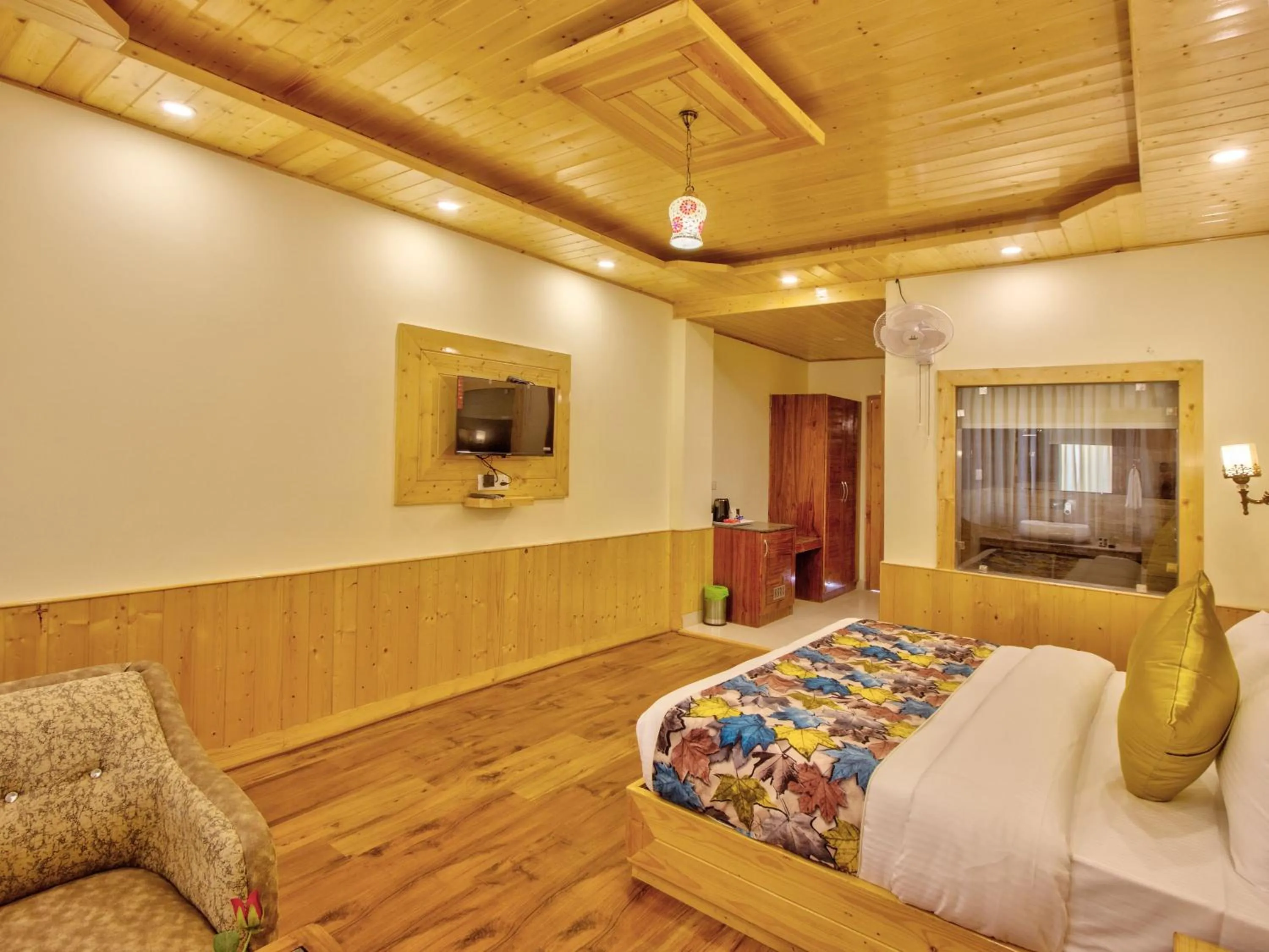 Bedroom, Bed in Swastik Grand Manali