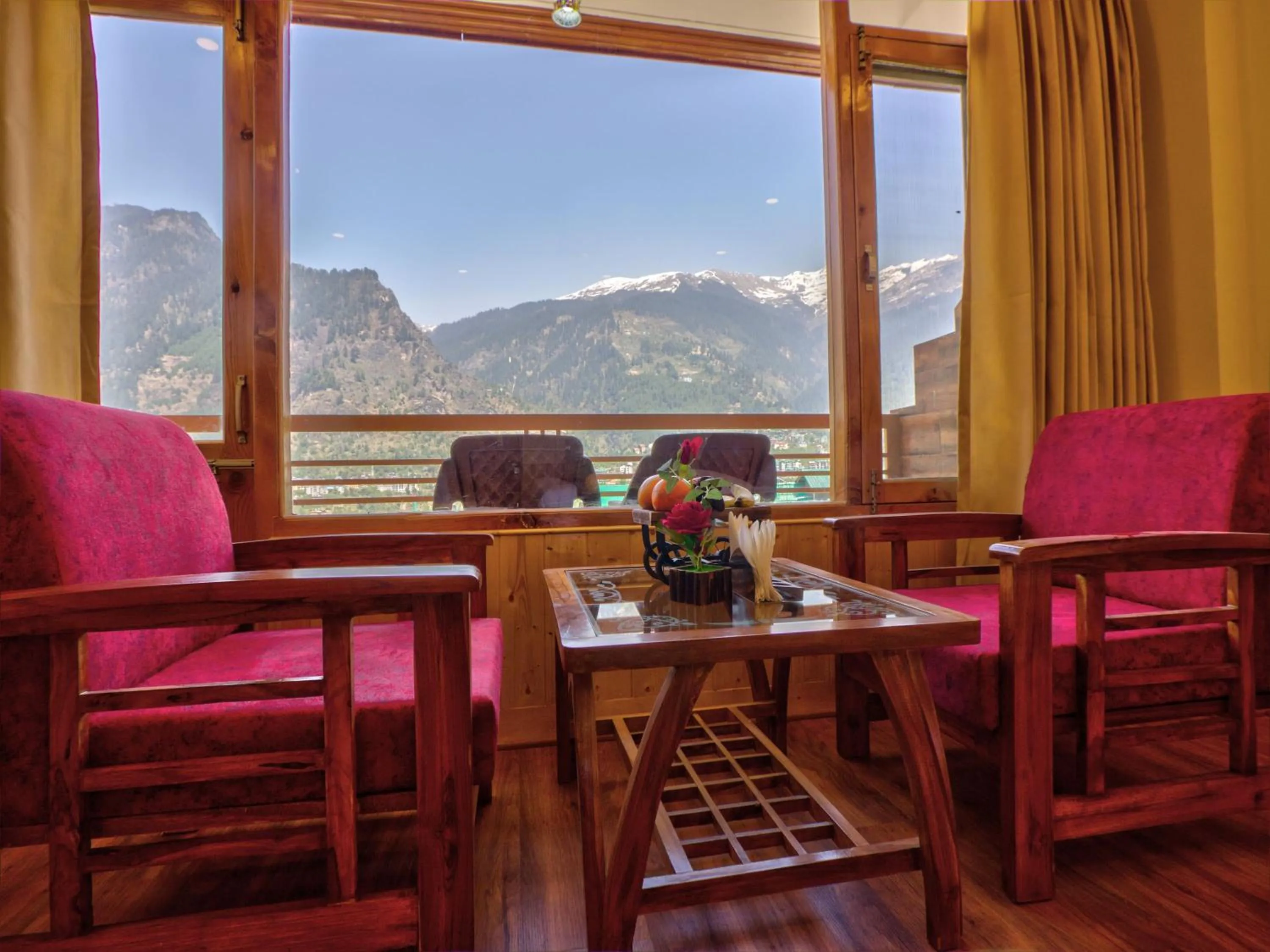 Seating area in Swastik Grand Manali