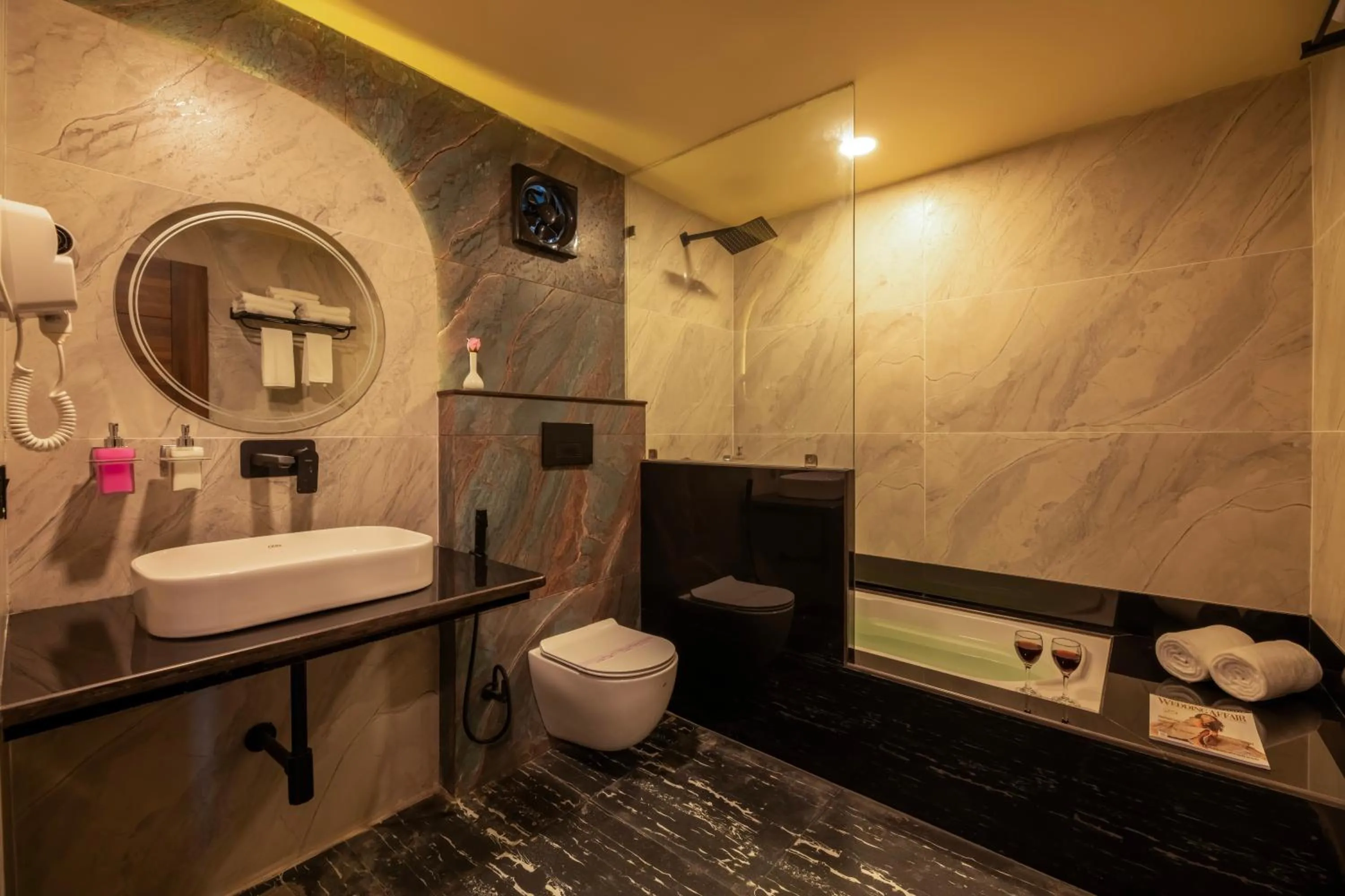 Shower in Aashiyana Luxury Cottages