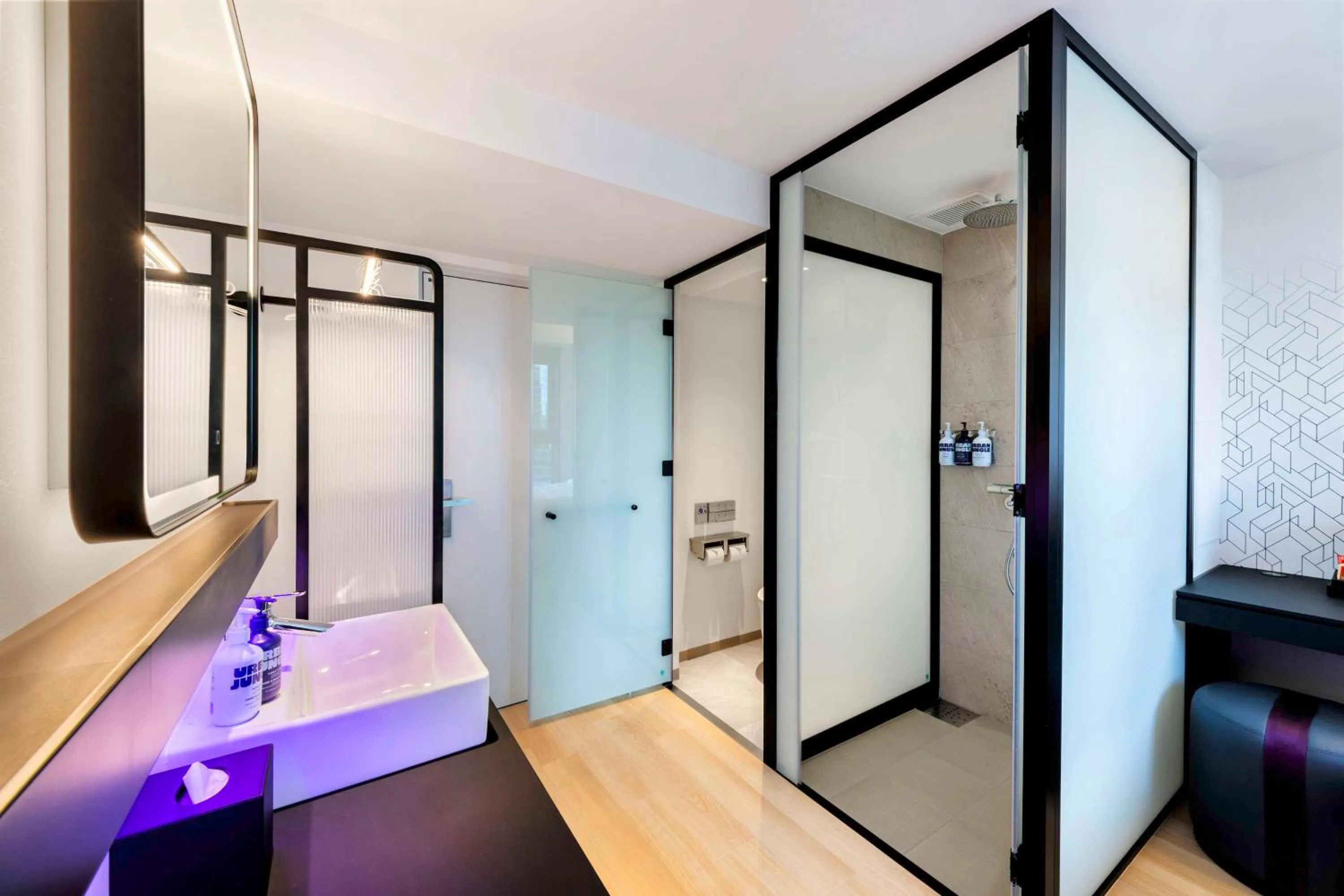 Bathroom, Bed in YOTEL Tokyo Ginza