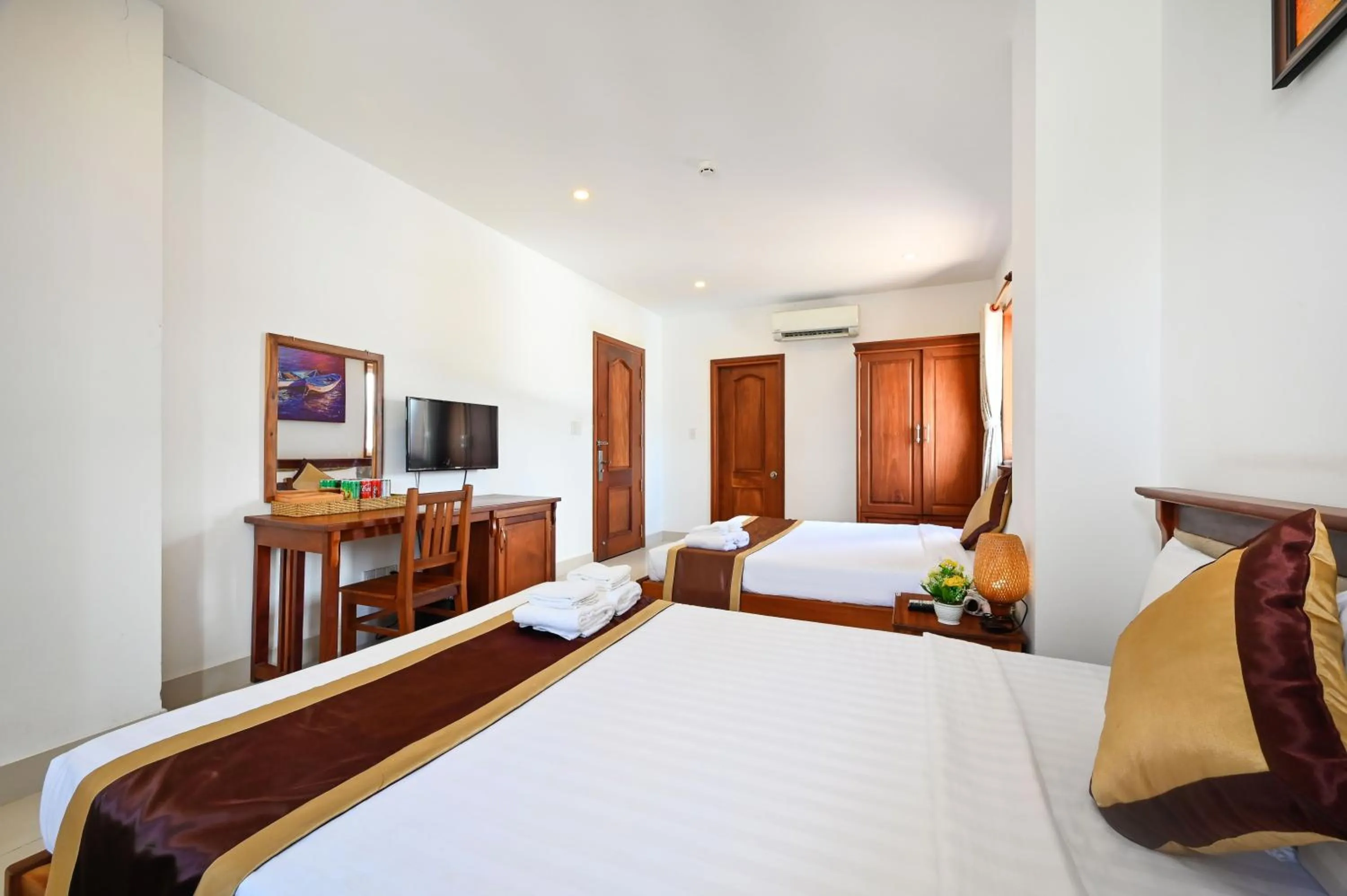 Bed in Ha Tien Xua Hotel & Resort