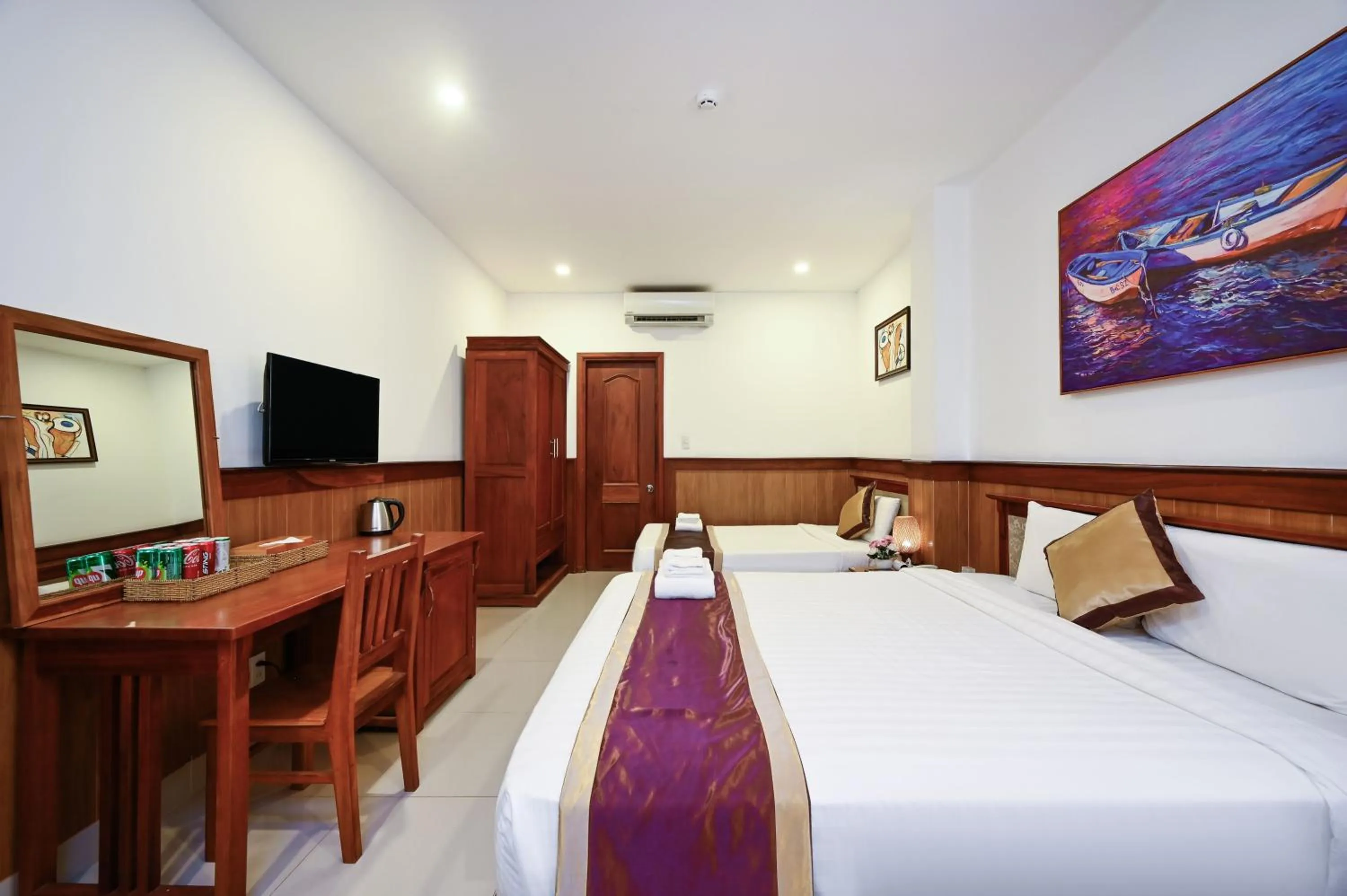 Bed in Ha Tien Xua Hotel & Resort