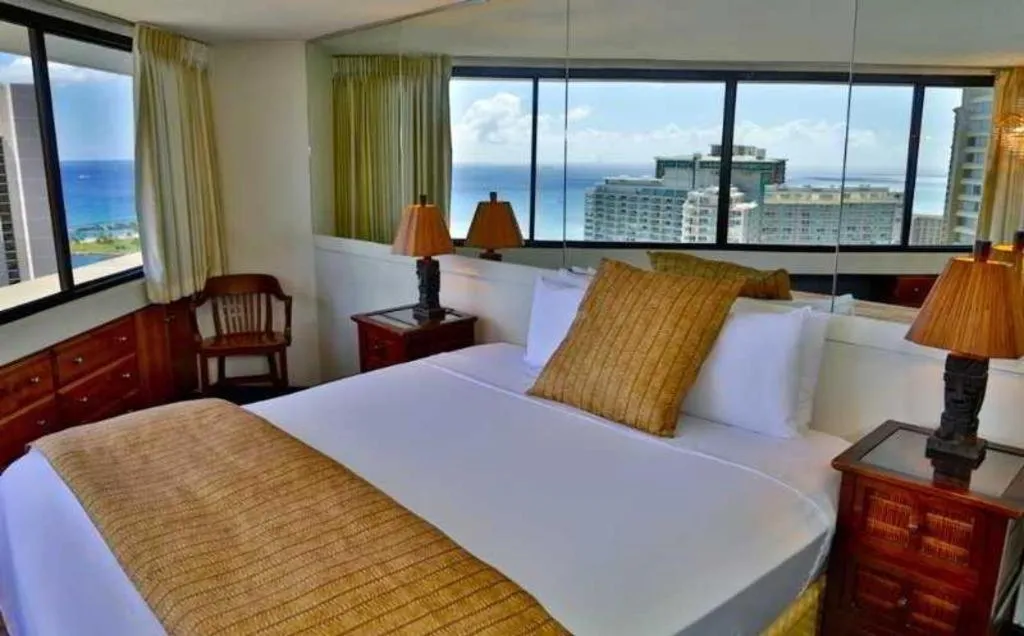Bed in Marina Tower Waikiki