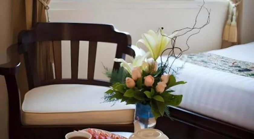 Bed in Lao Golden Hotel