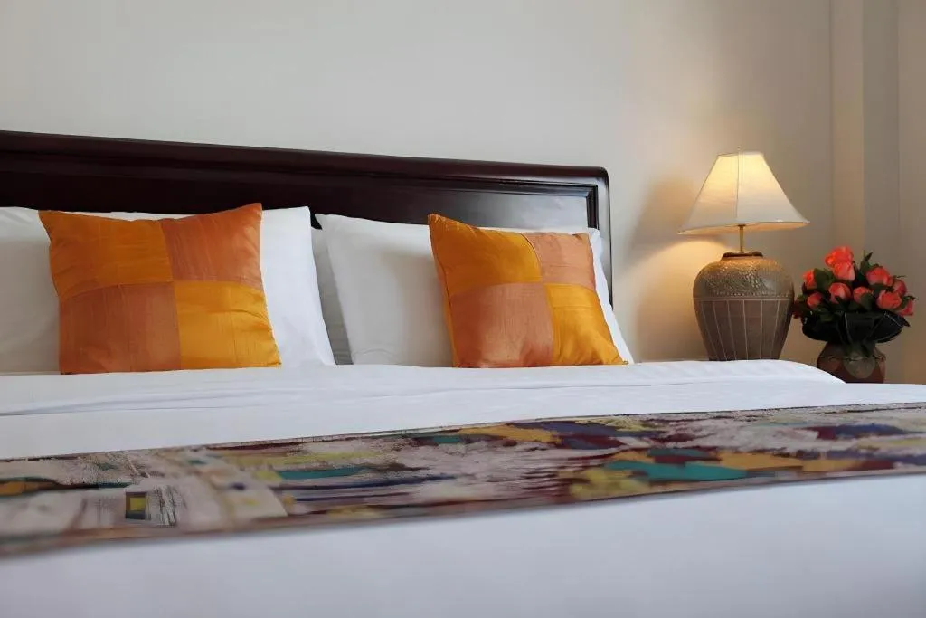 Bed in Lao Golden Hotel