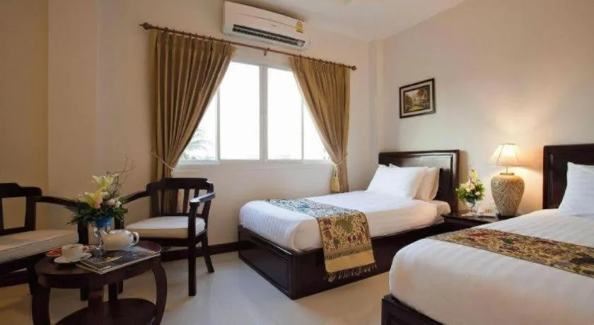 Bed in Lao Golden Hotel