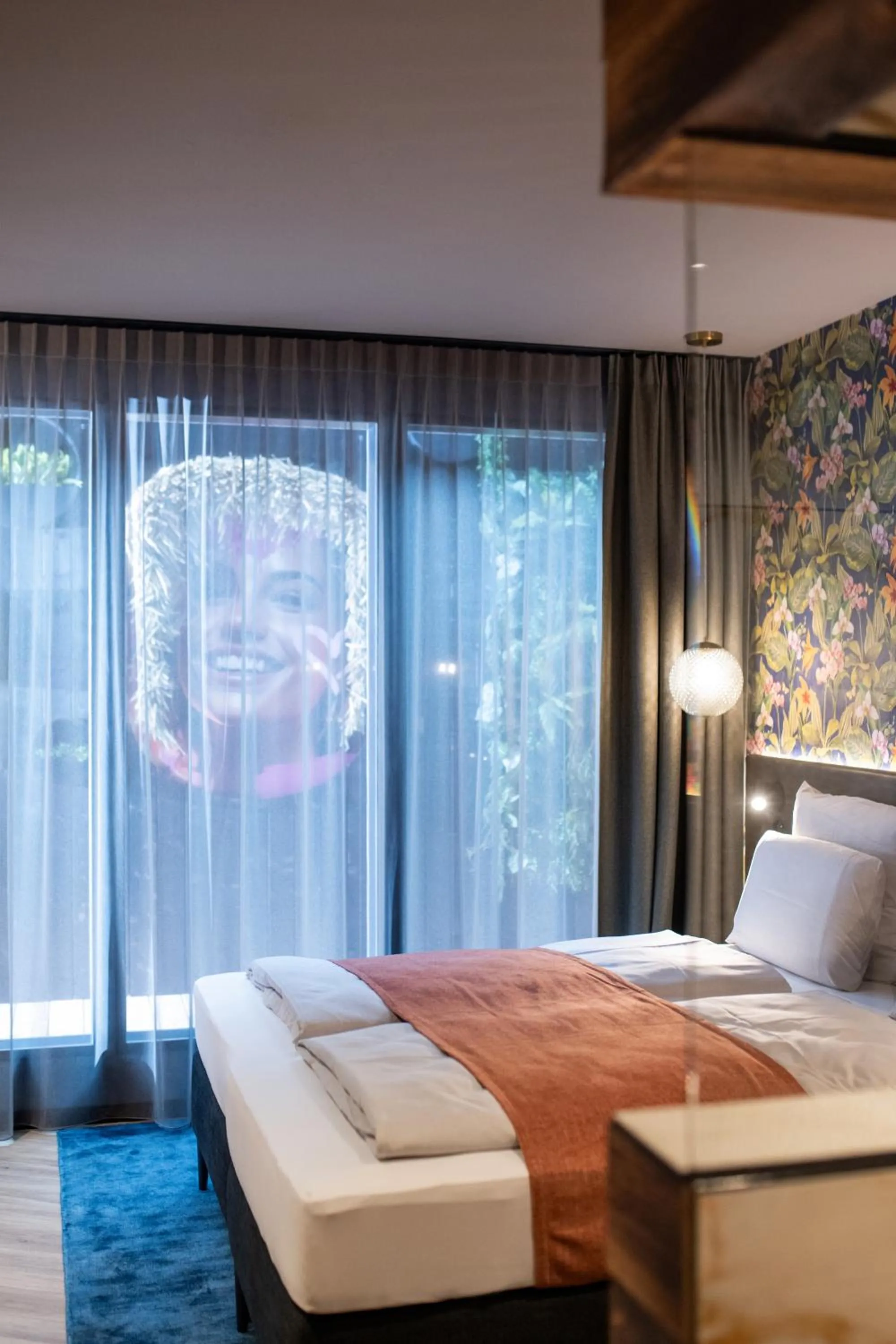 View (from property/room), Bed in AMIA Hotel Singen