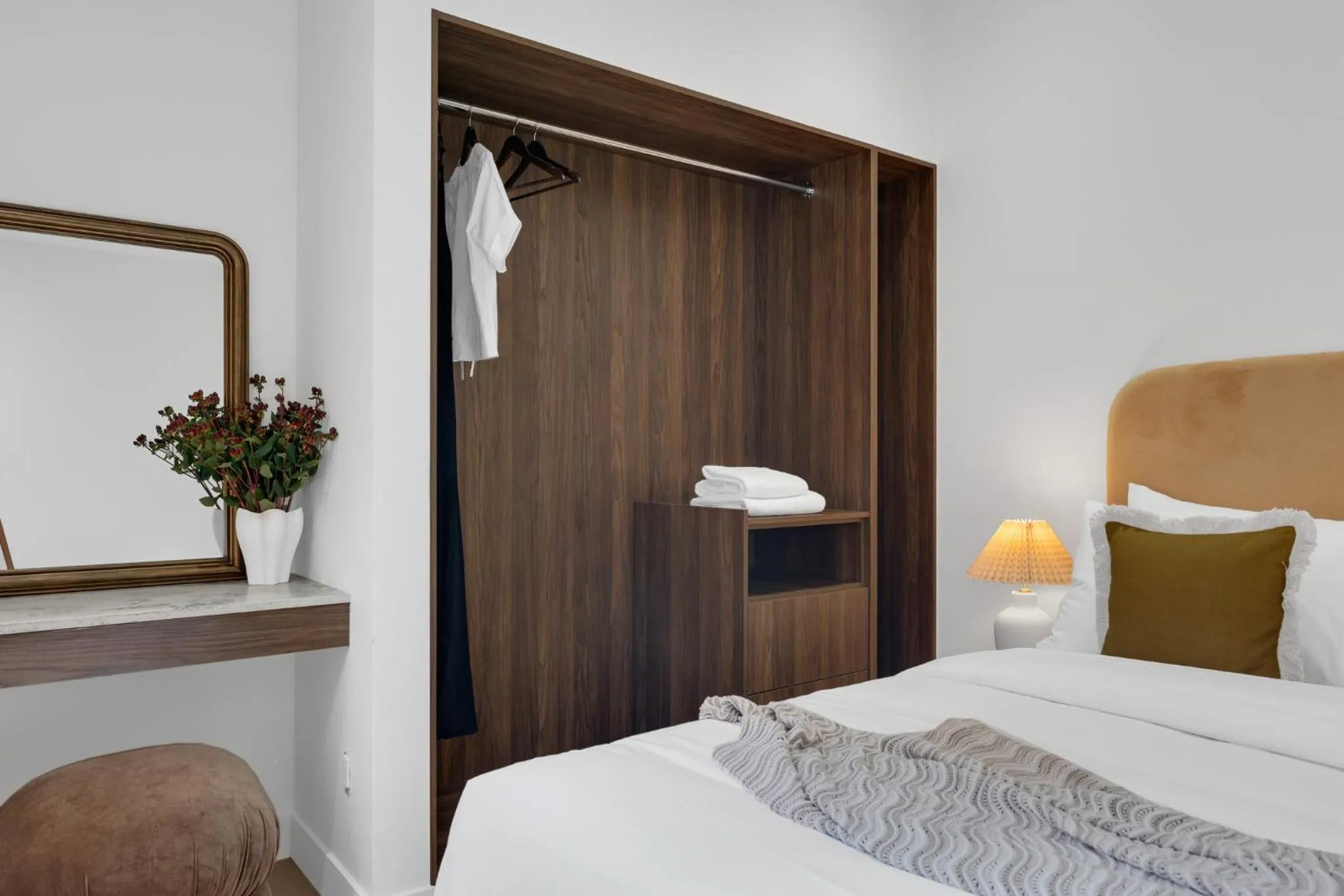 Bed in The Mercer Boutique Hotel