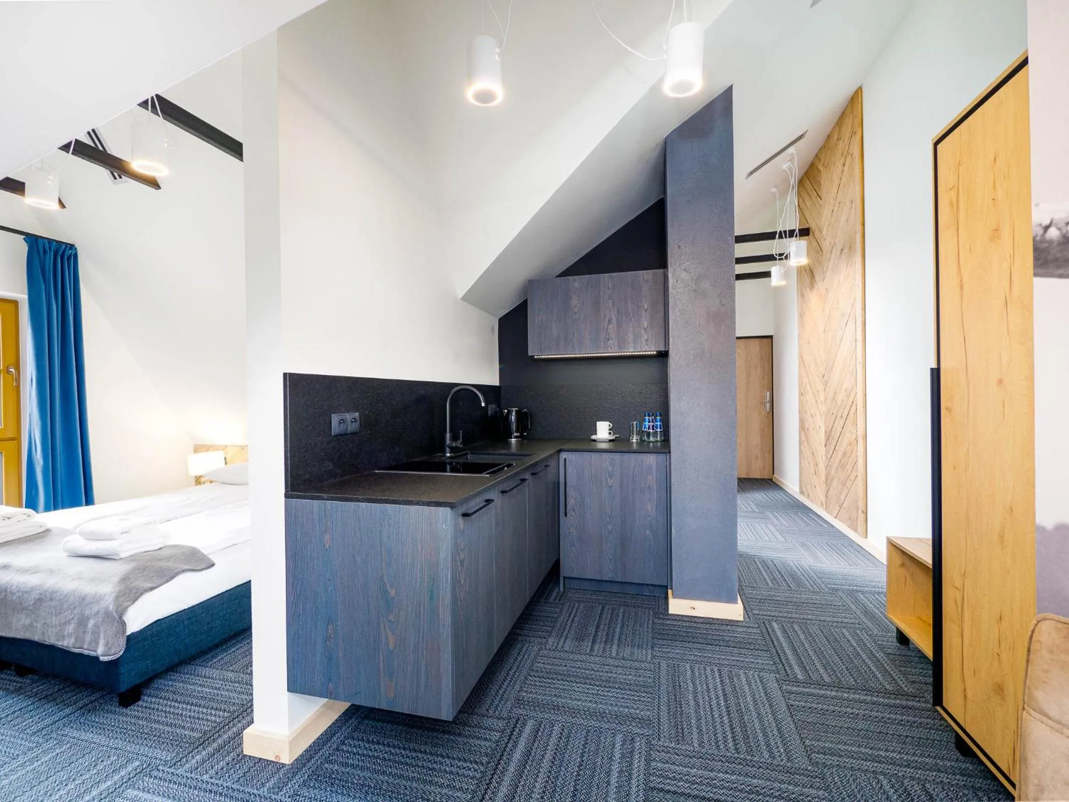 Kitchen or kitchenette, Bed in Willa Sienkiewiczówka