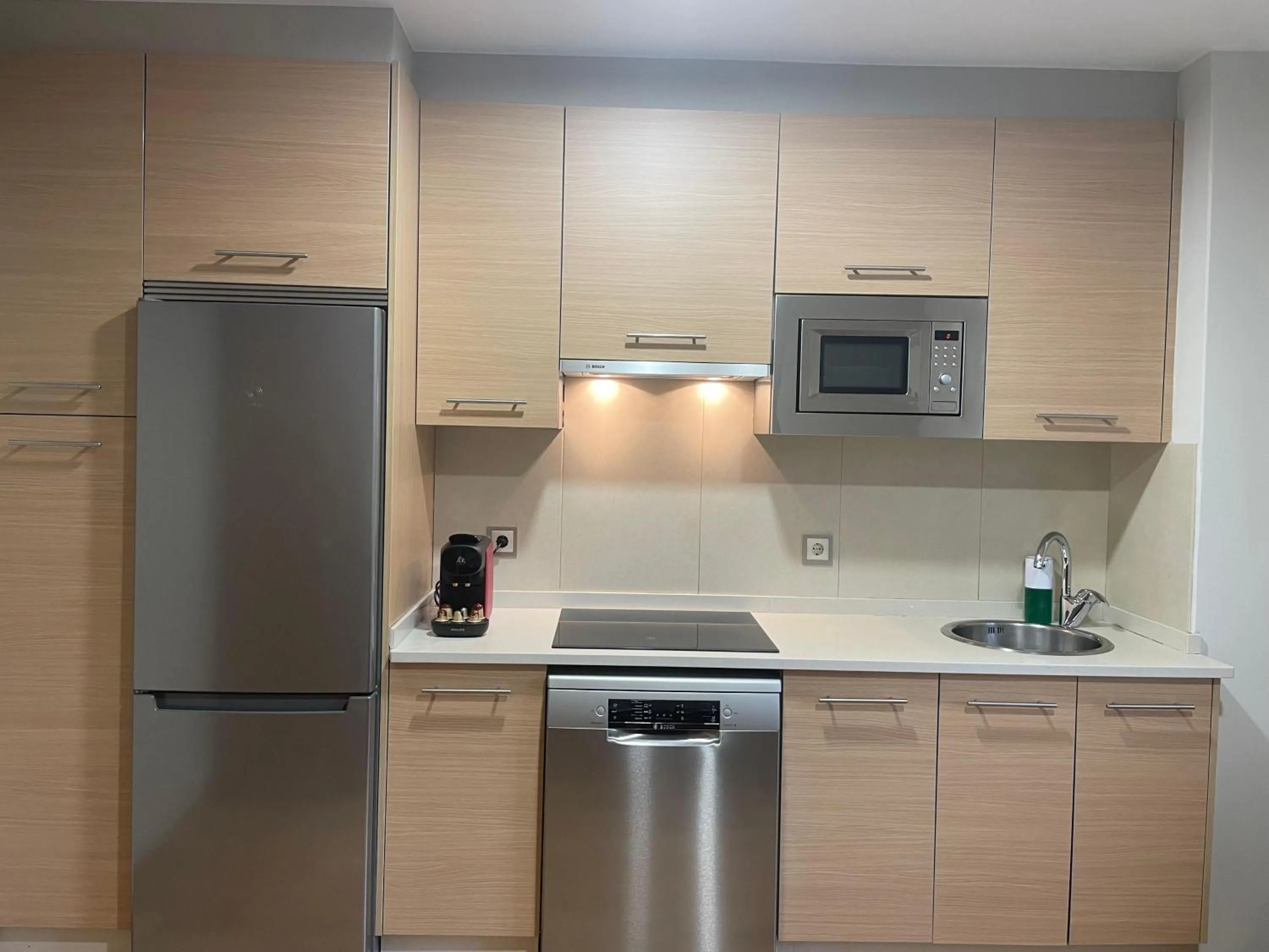 kitchen in Apartamentos Río Sil