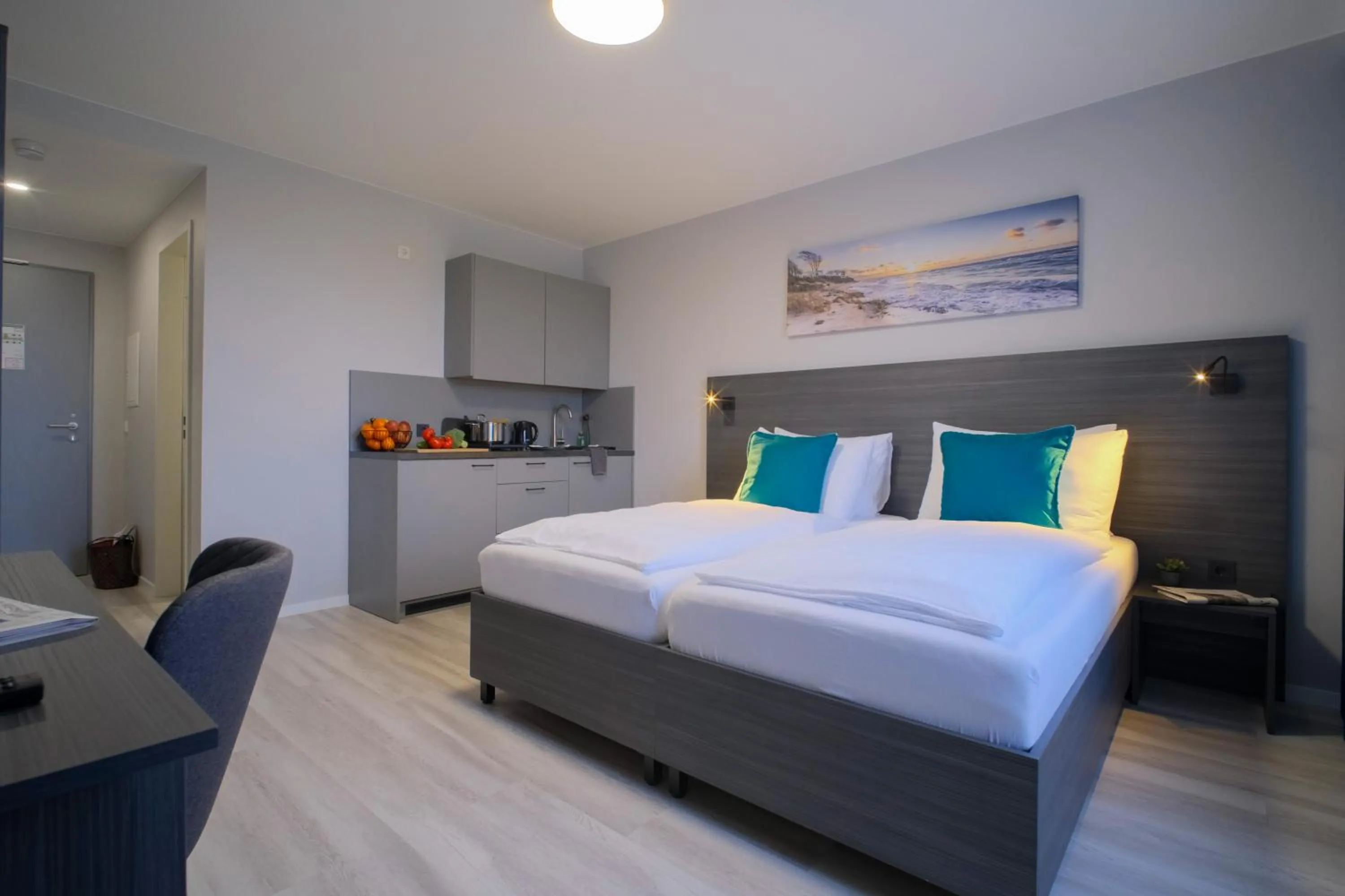 Bed in Hotel Kiel by MELIO