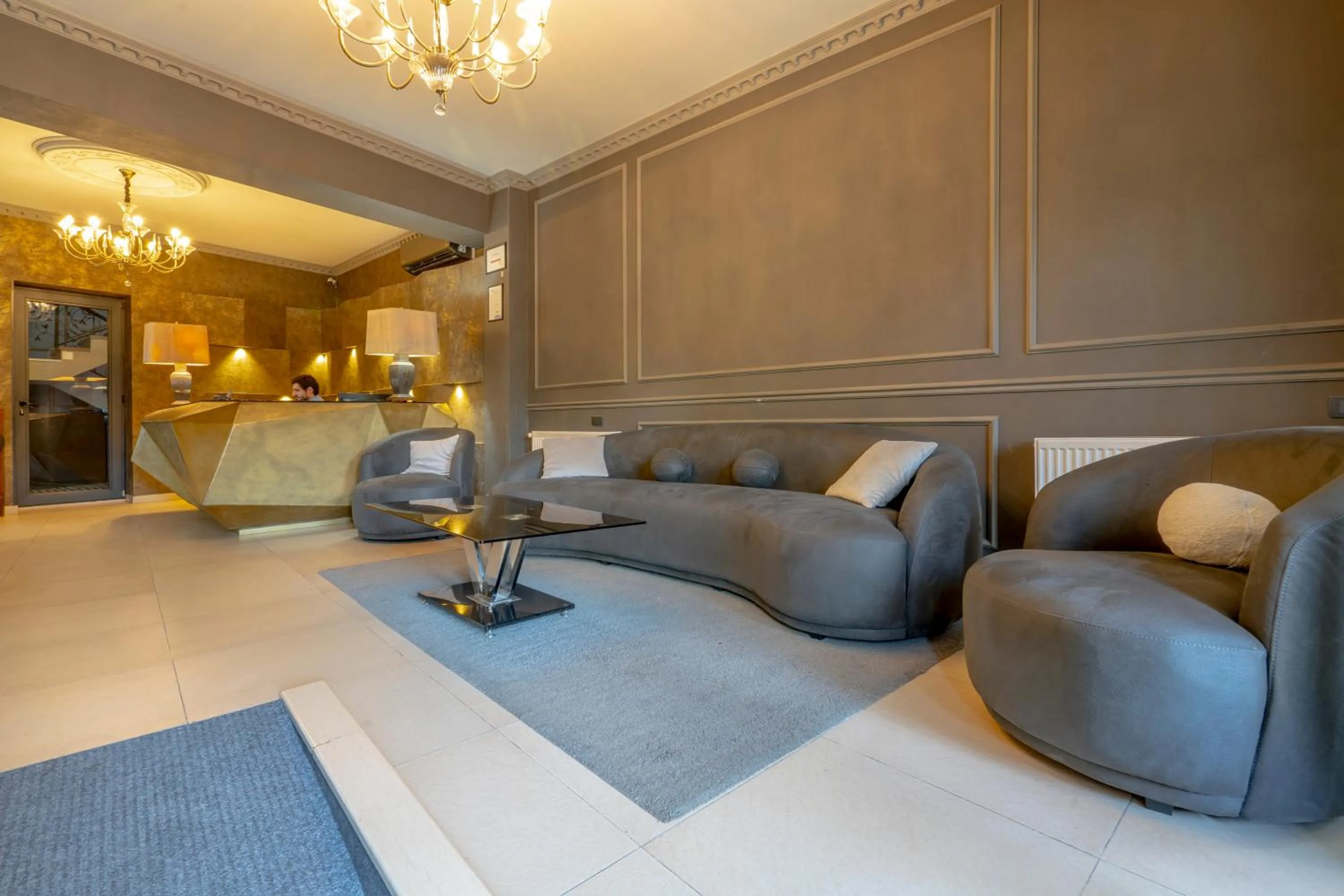 Seating area in Hotel Piazza Tbilisi