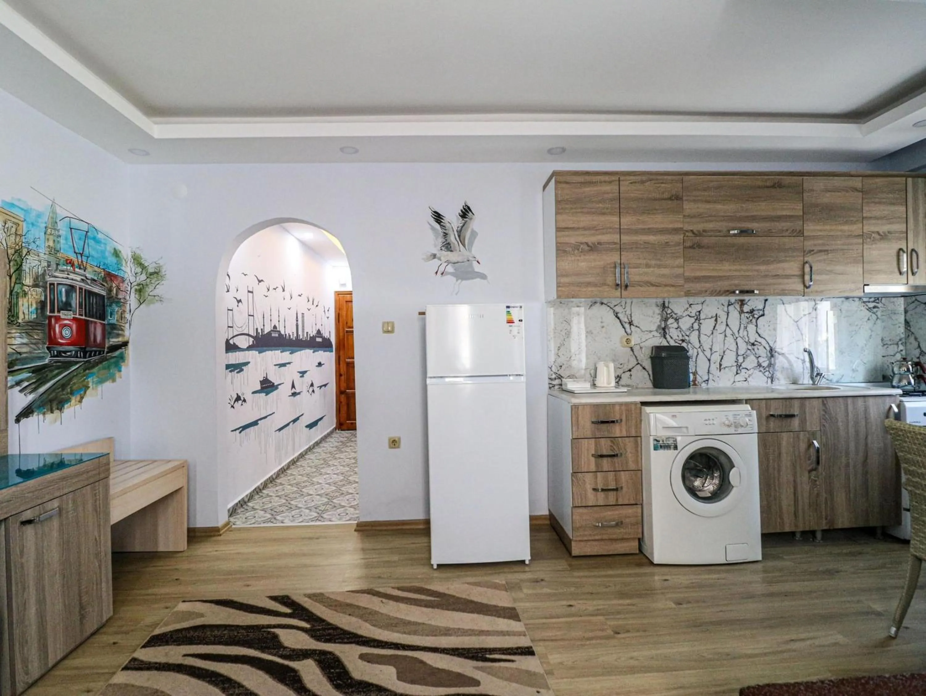 kitchen in Esma Apart Otel