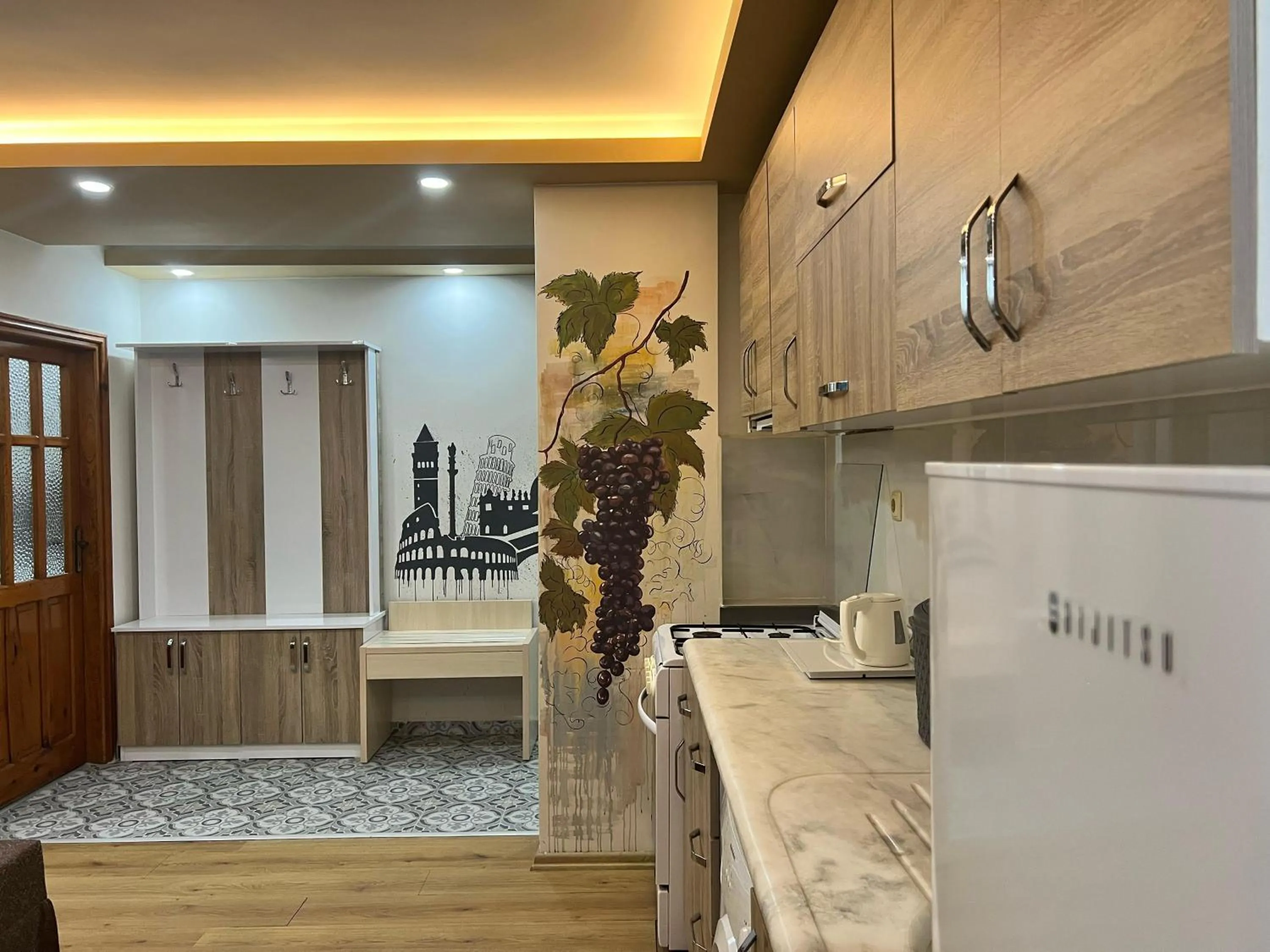 kitchen in Esma Apart Otel