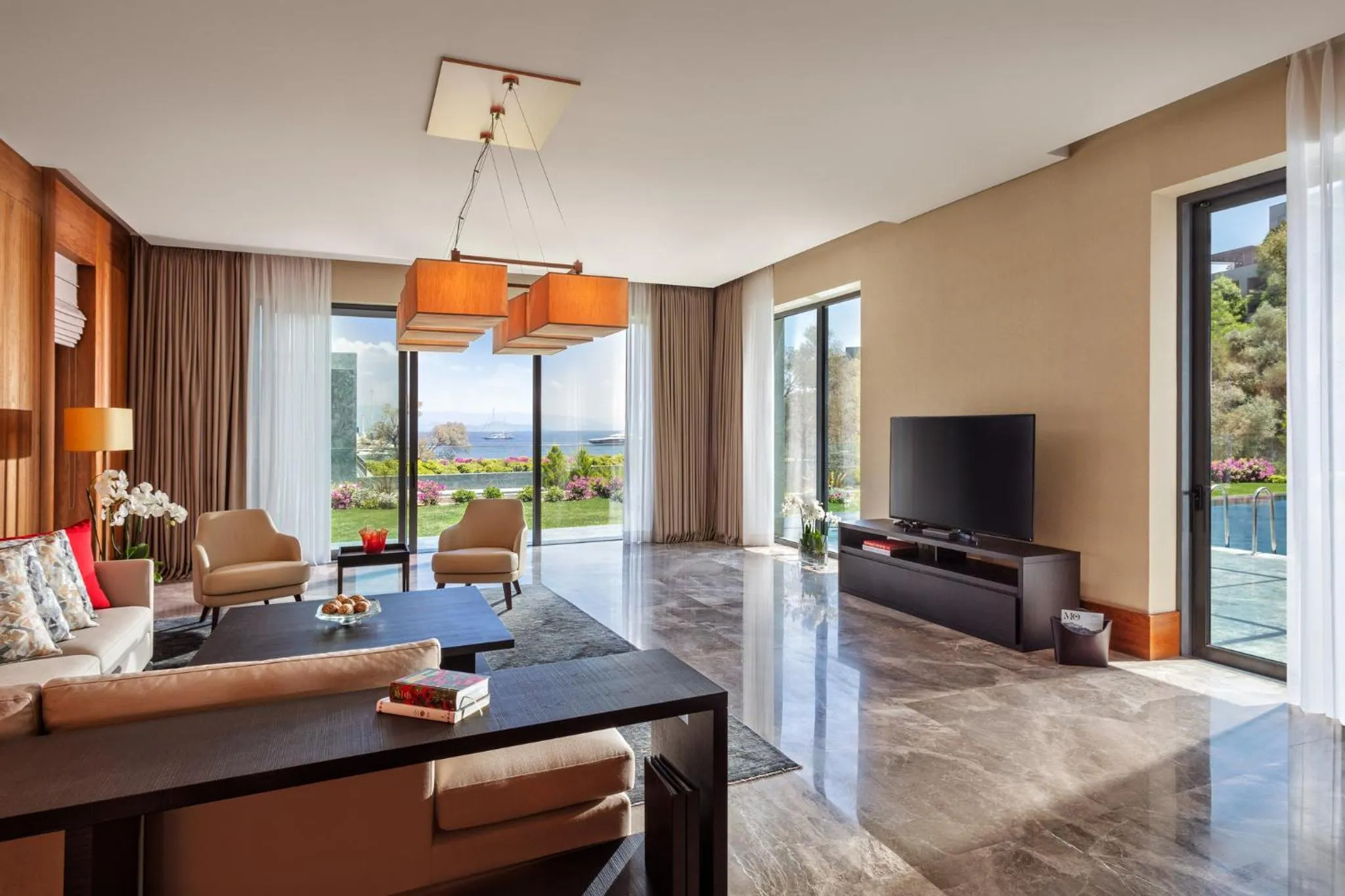 Living room in Mandarin Oriental, Bodrum