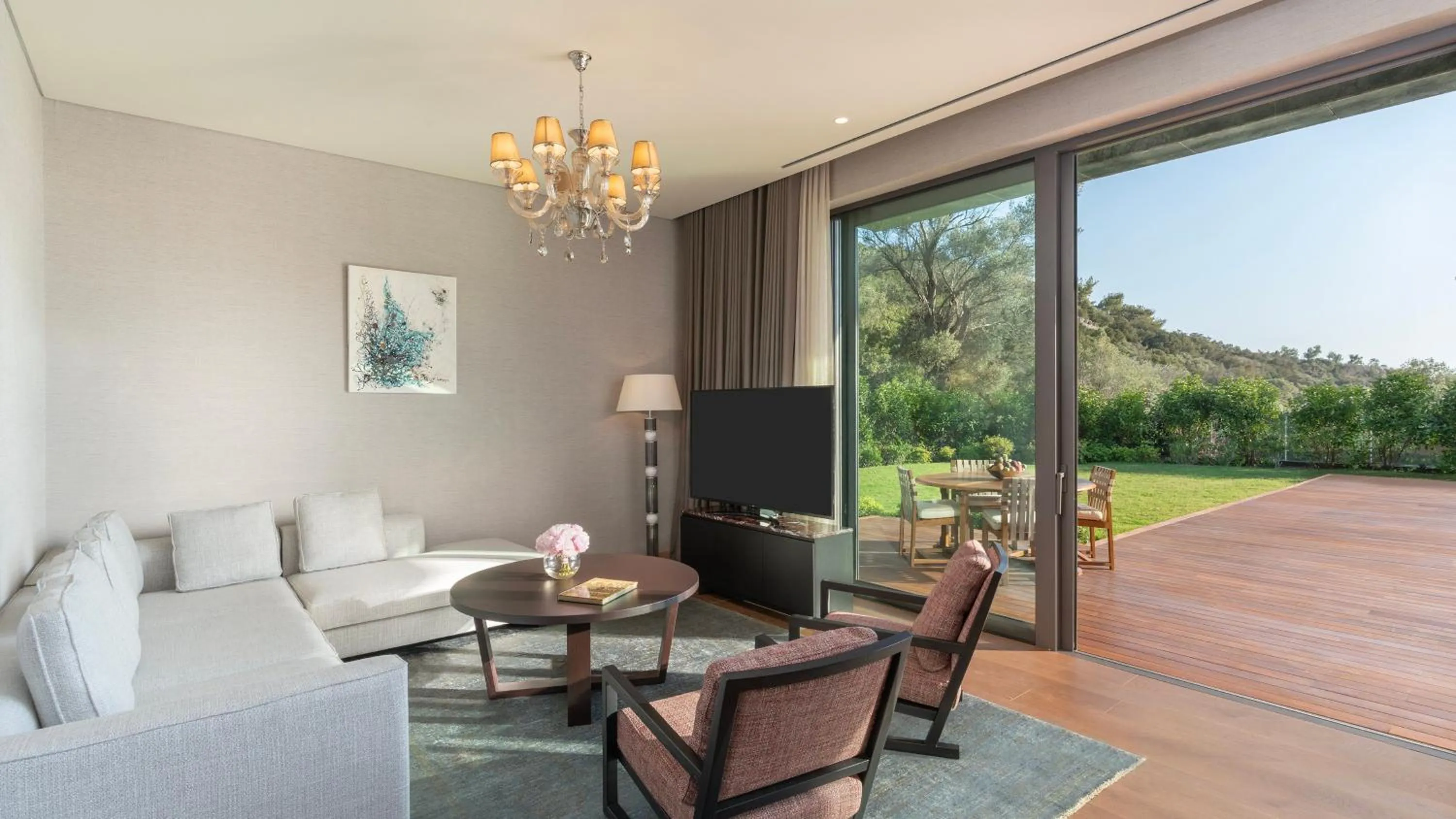 Living room in Mandarin Oriental, Bodrum